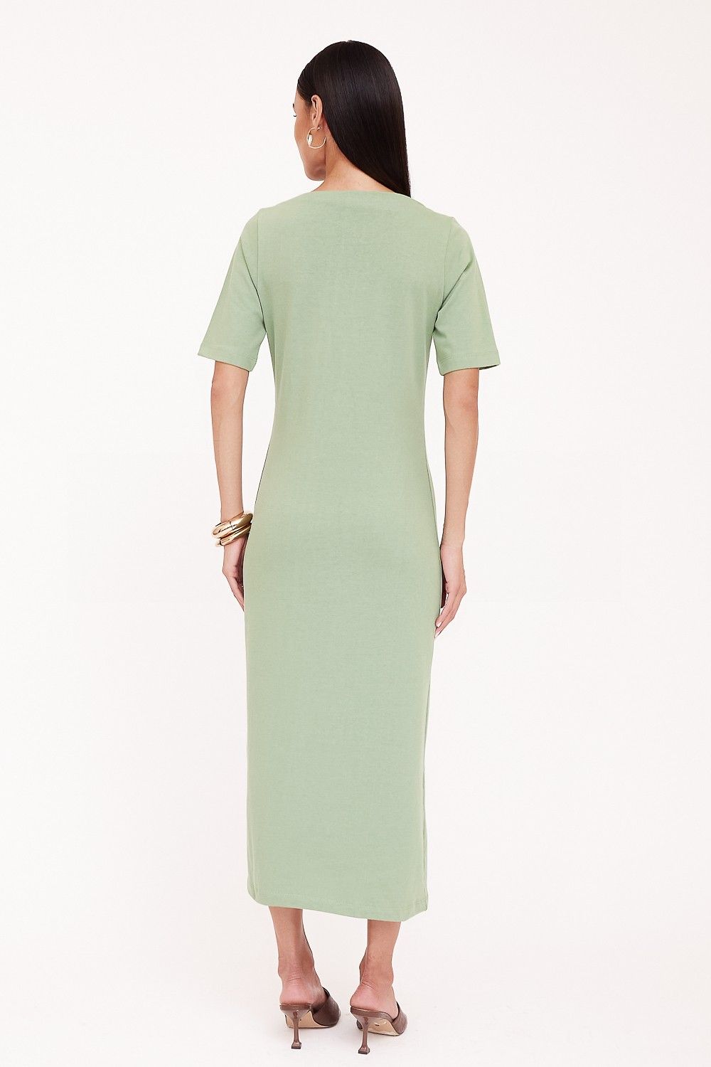Vestido Midi Canoa Cotton 