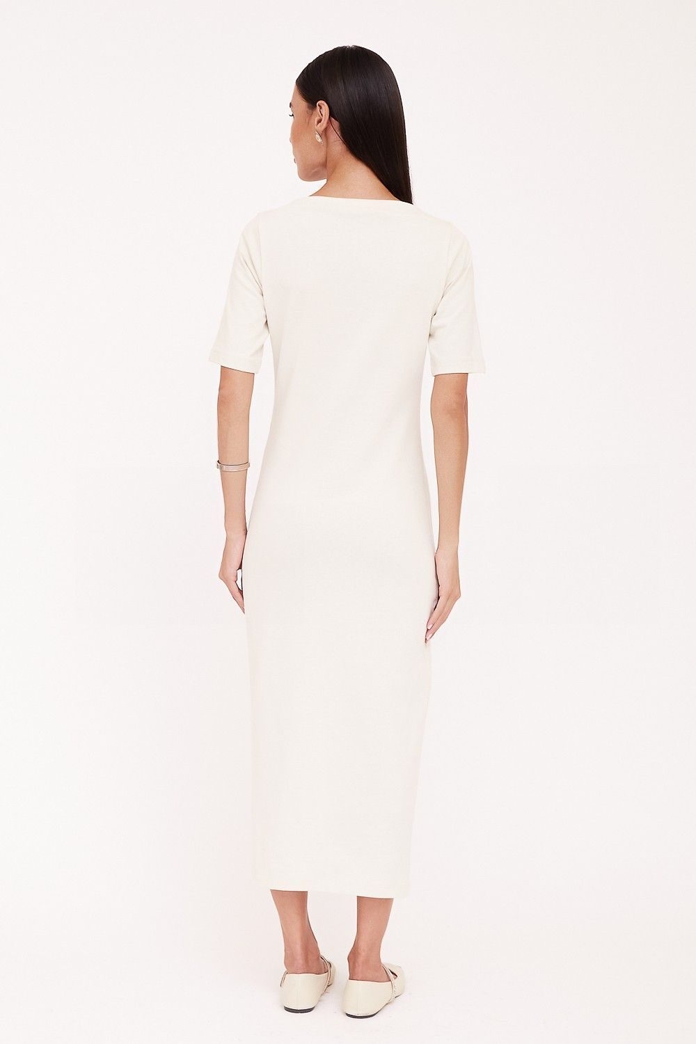 Vestido Midi Canoa Cotton 