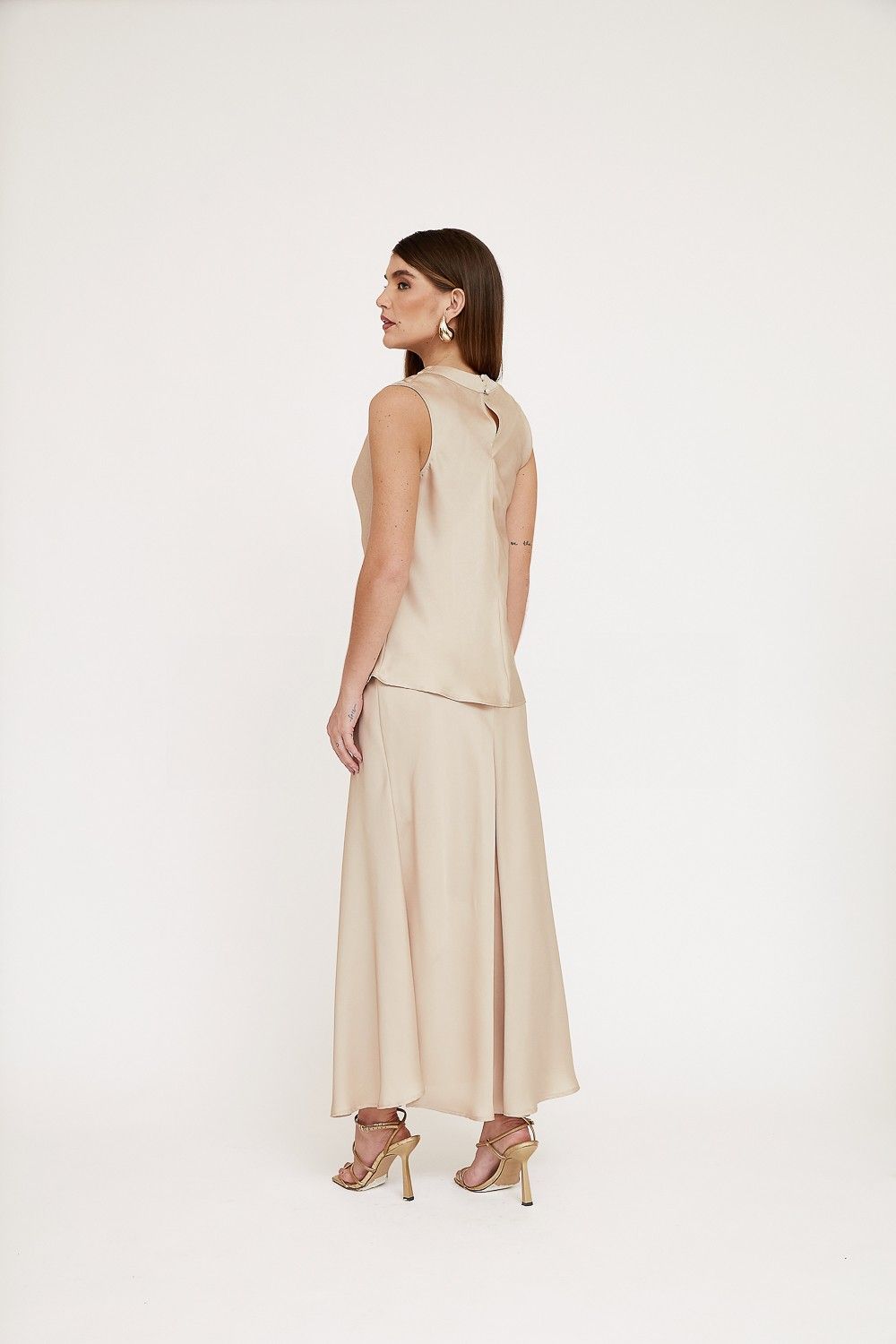 Saia Midi Acetinada Dallas