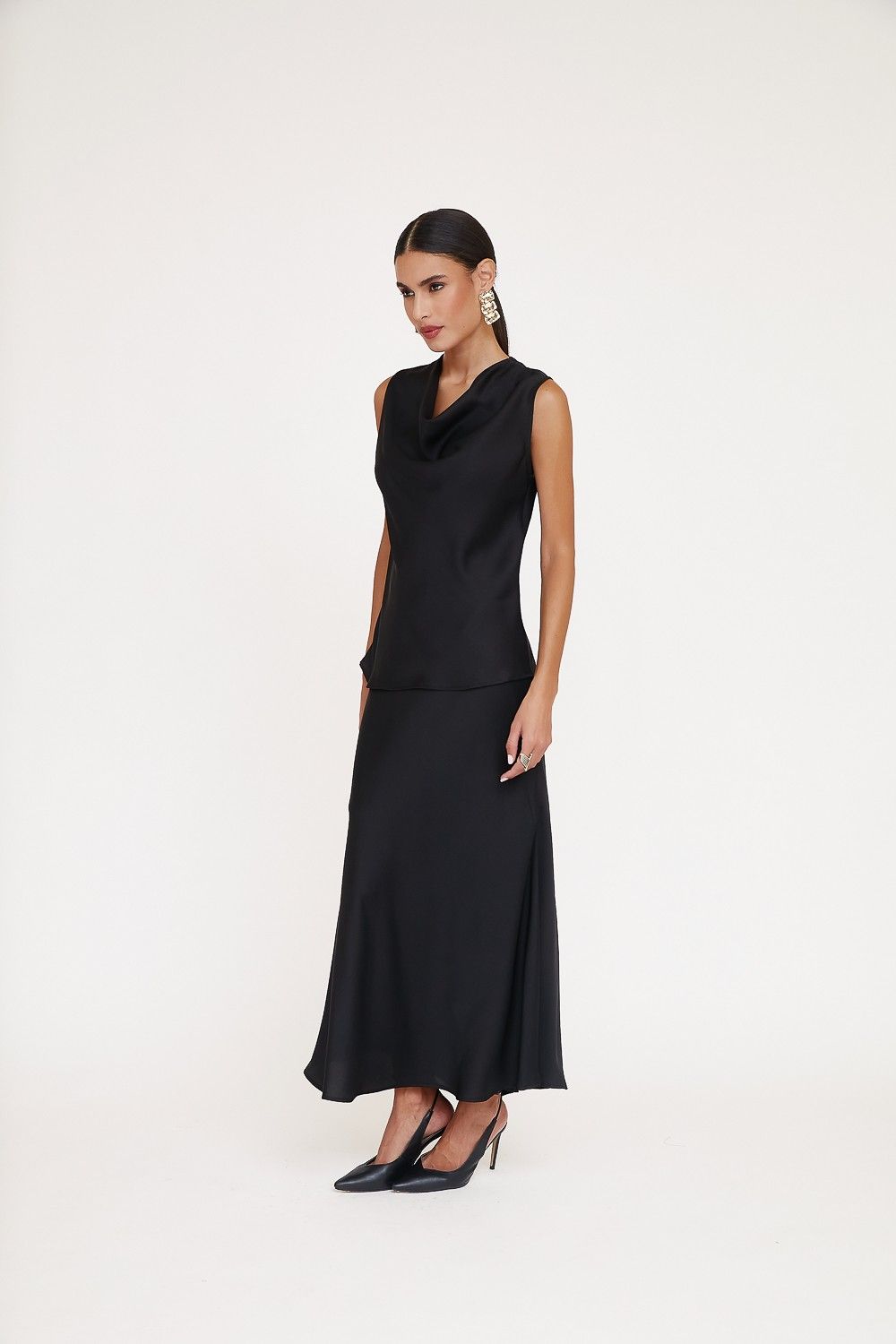 Saia Midi Acetinada Dallas