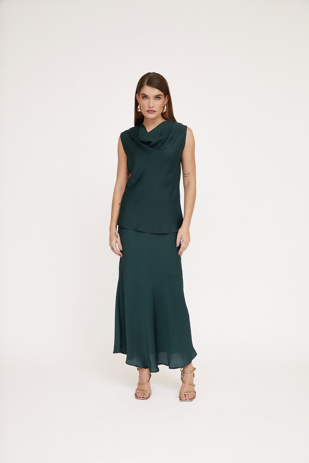 Saia Midi Acetinada Dallas