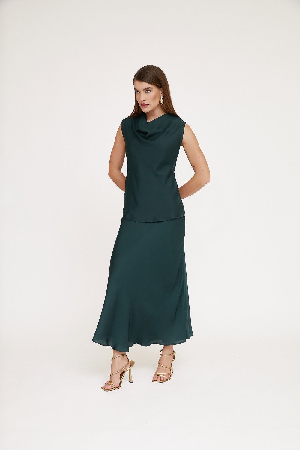 Saia Midi Acetinada Dallas
