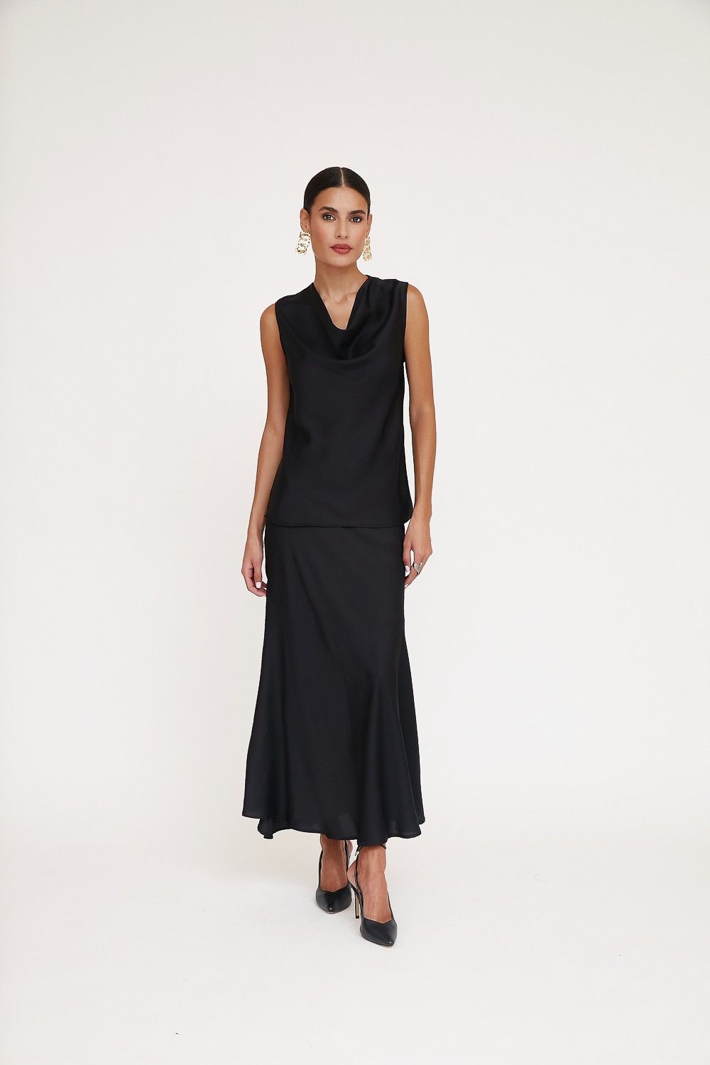 Saia Midi Acetinada Dallas