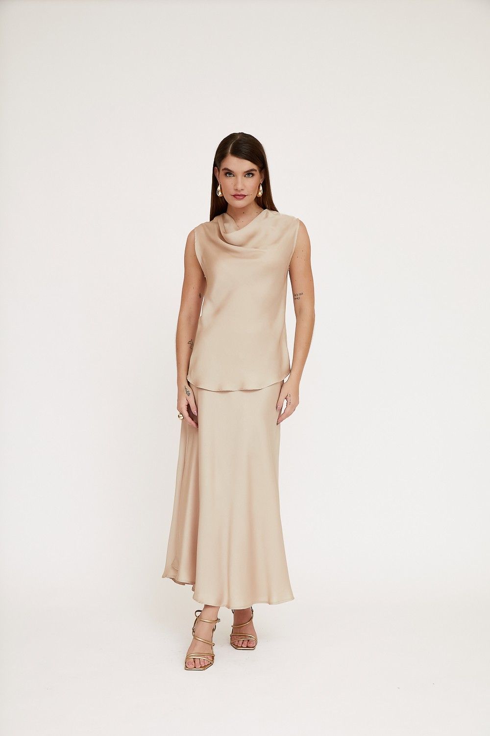 Saia Midi Acetinada Dallas