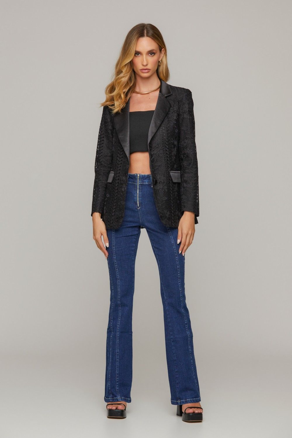 Blazer Renda Bianza