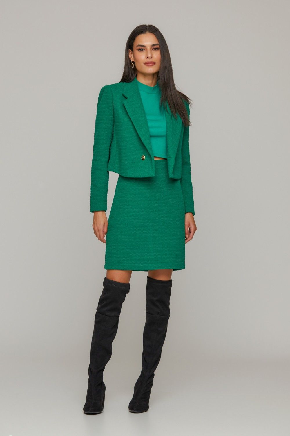 Spencer  Cropped Tweed Luciane