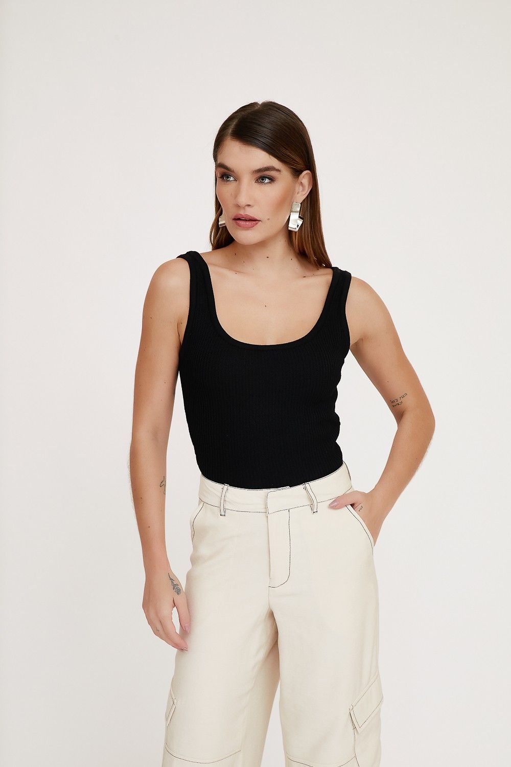 Calça Wide Leg Cargo Marie