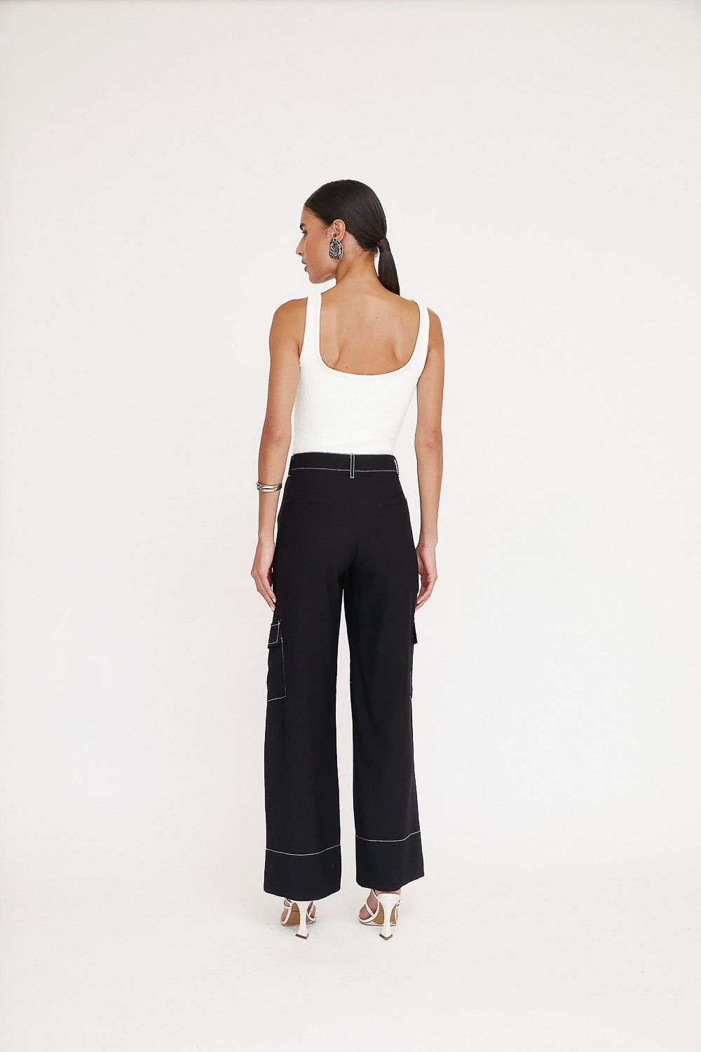 Calça Wide Leg Cargo Marie