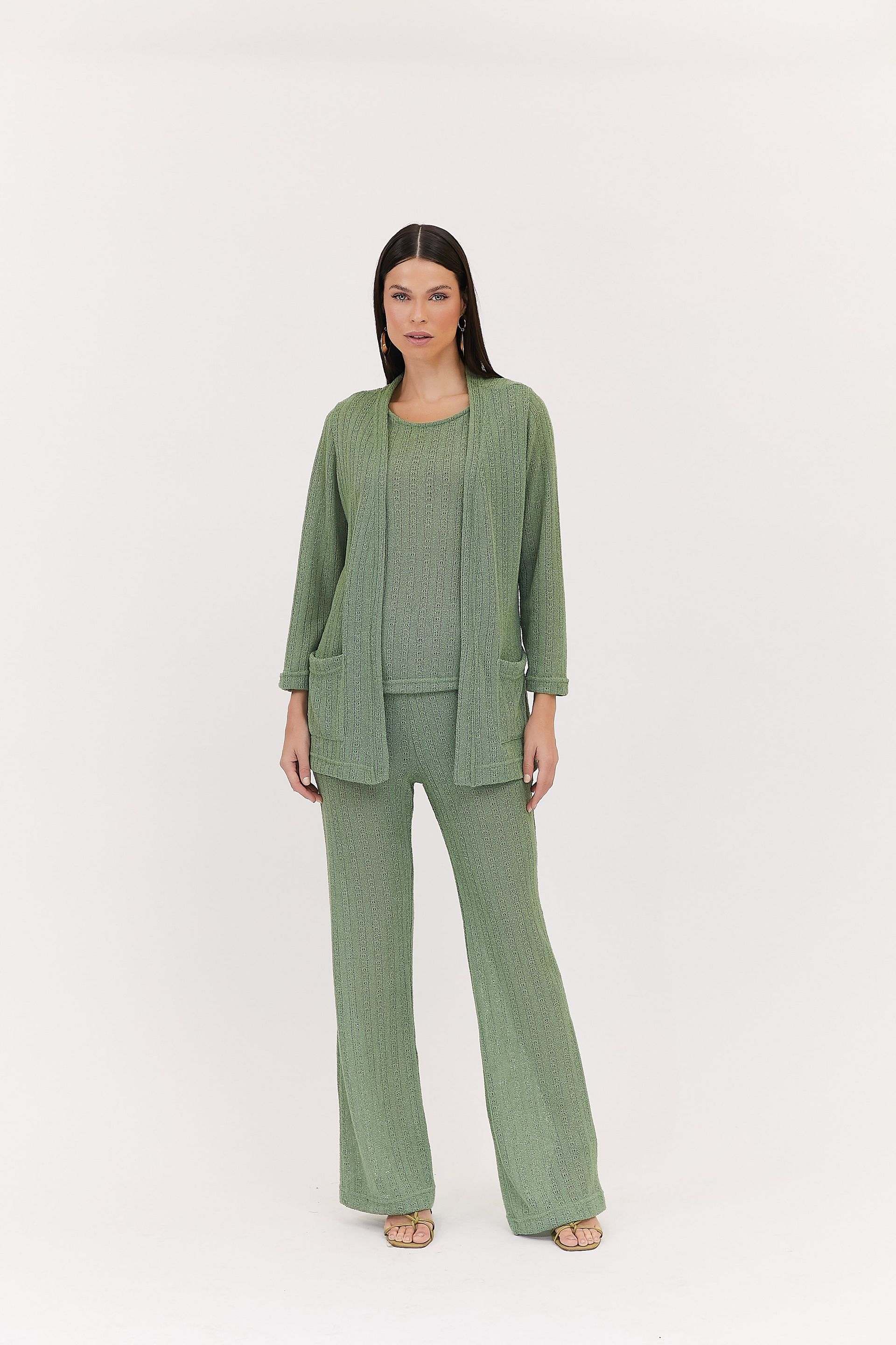 Calça Reta Tricot Hellen