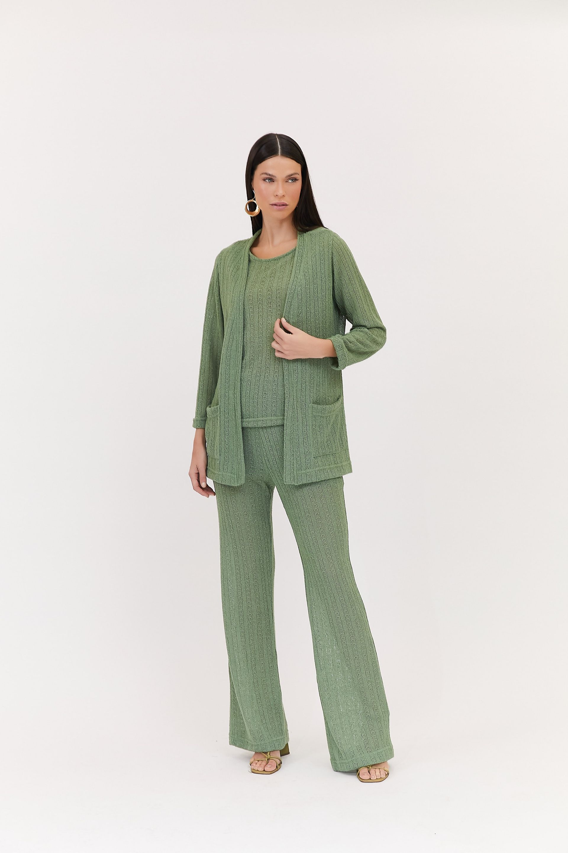 Calça Reta Tricot Hellen