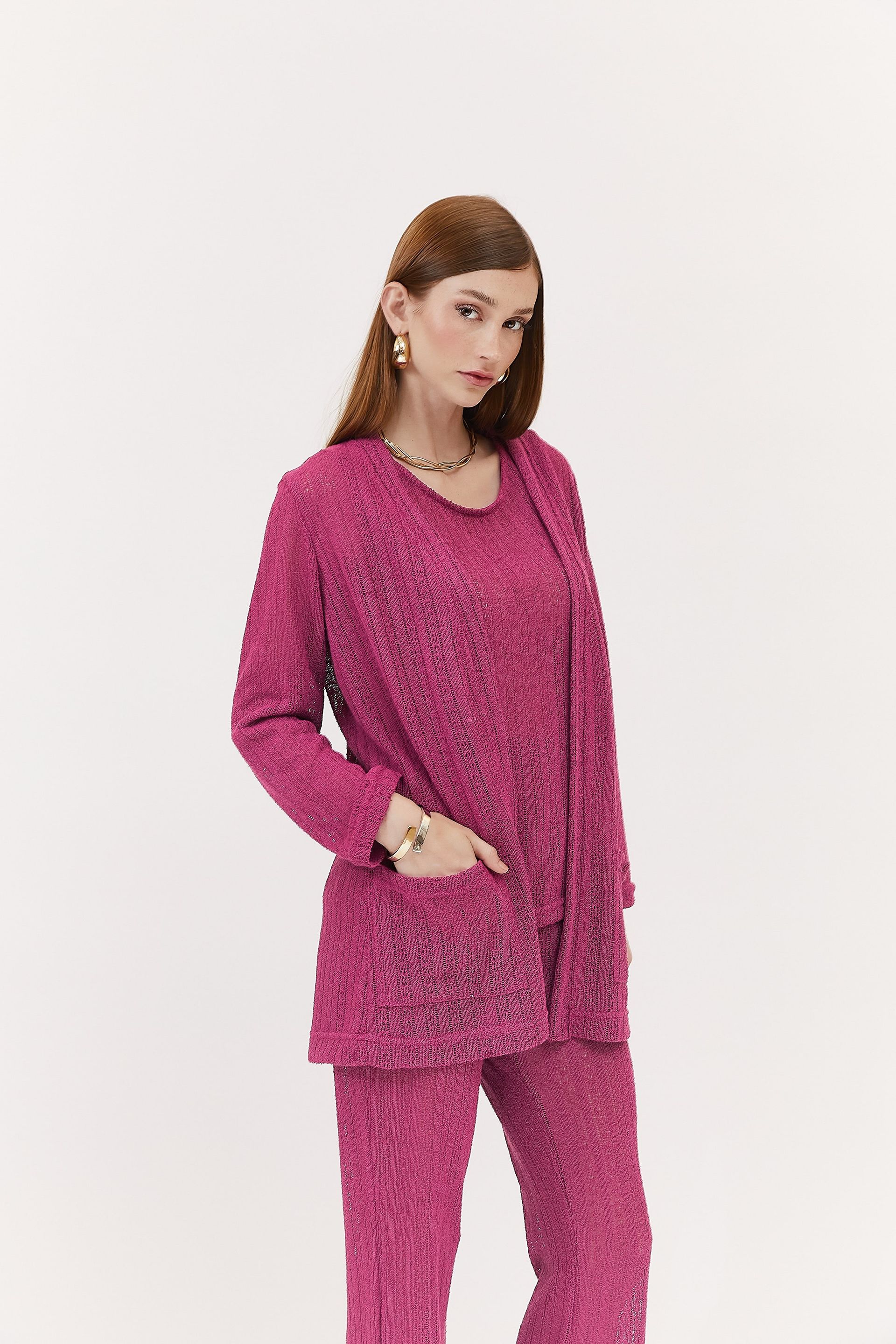 Calça Reta Tricot Hellen