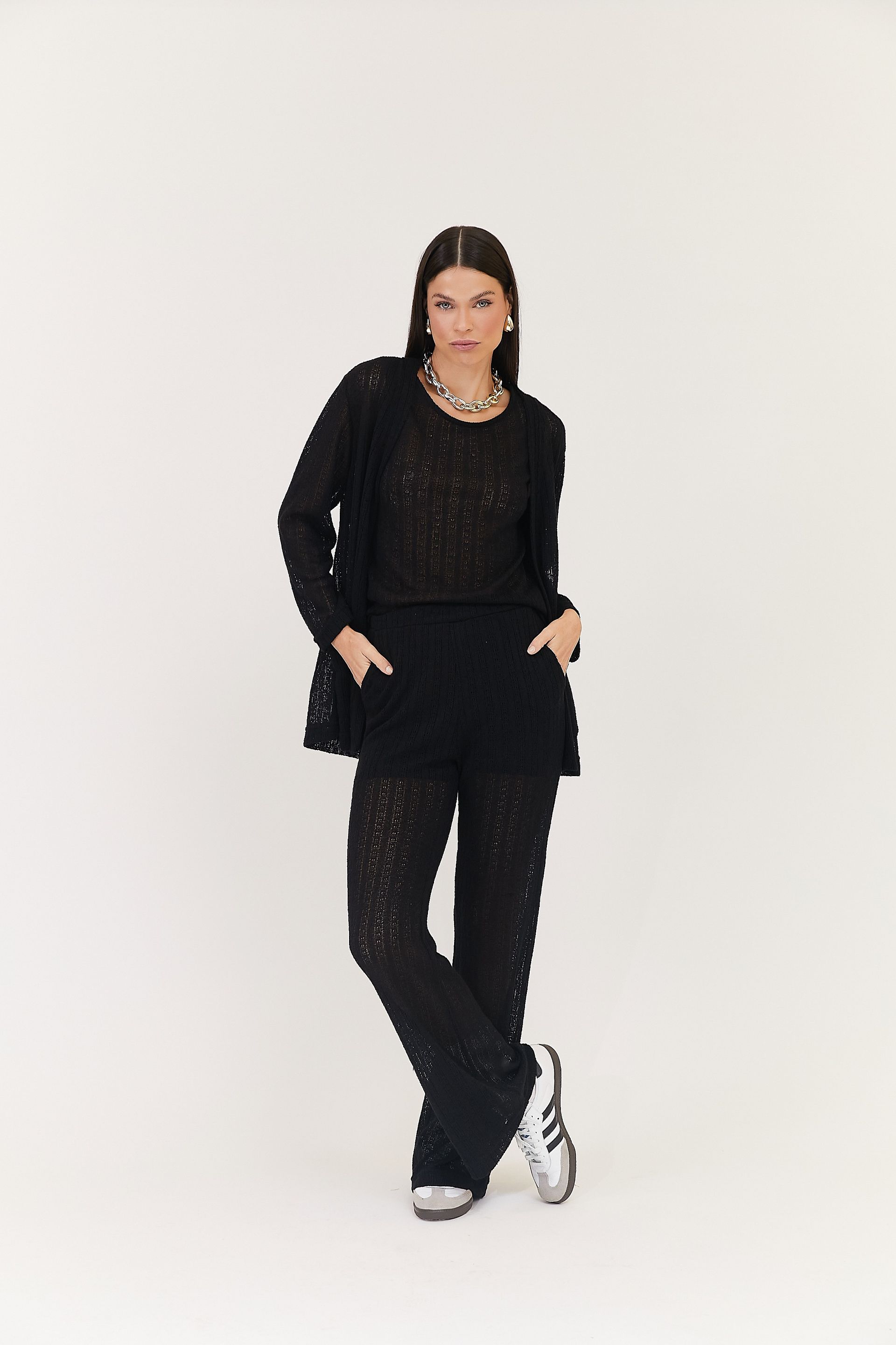 Calça Reta Tricot Hellen