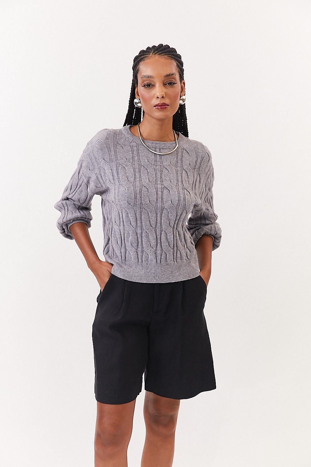 Blusa Tricô Trança Mila