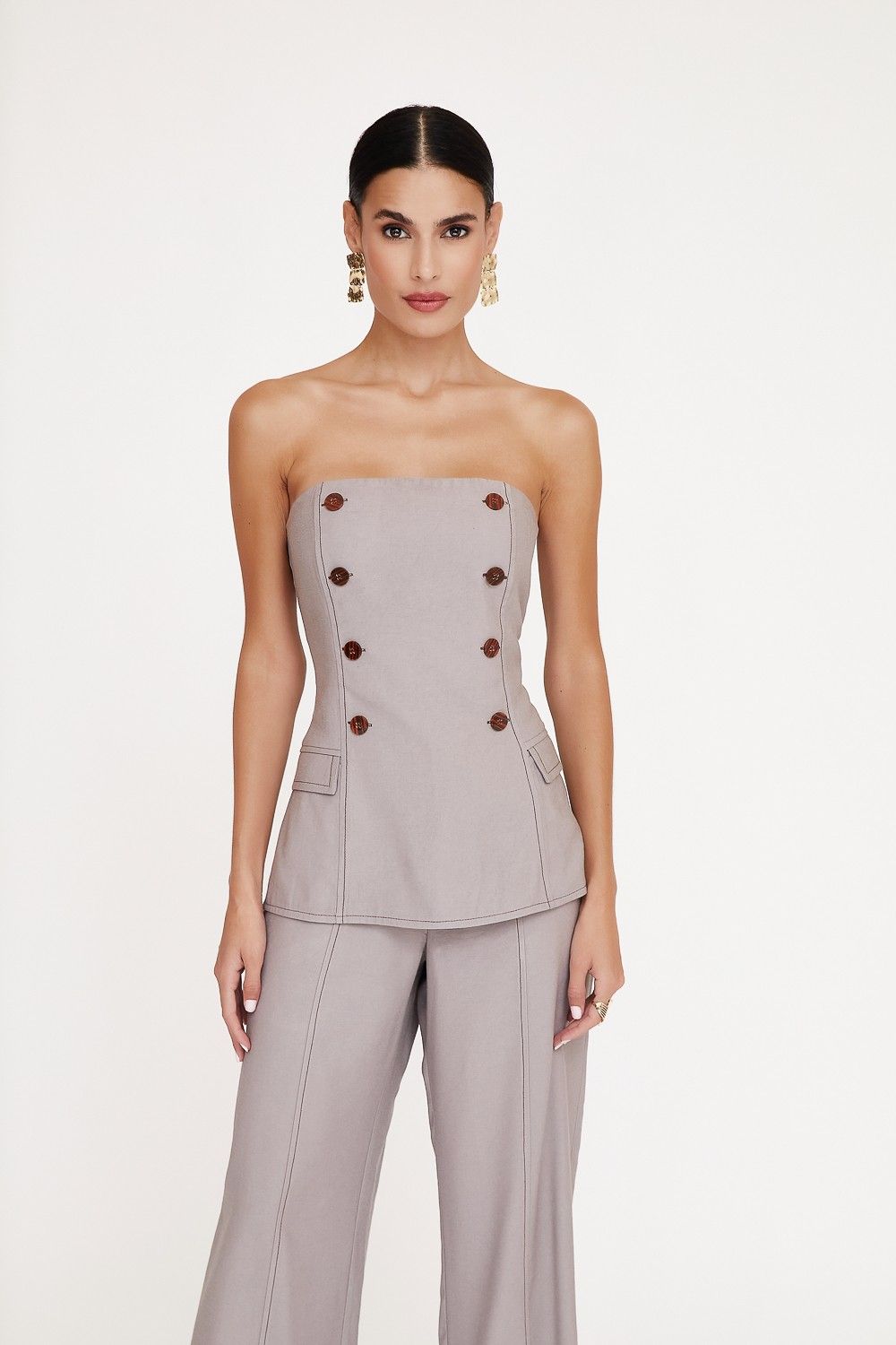 Blusa Alfaiataria Tomara que caia Ulla