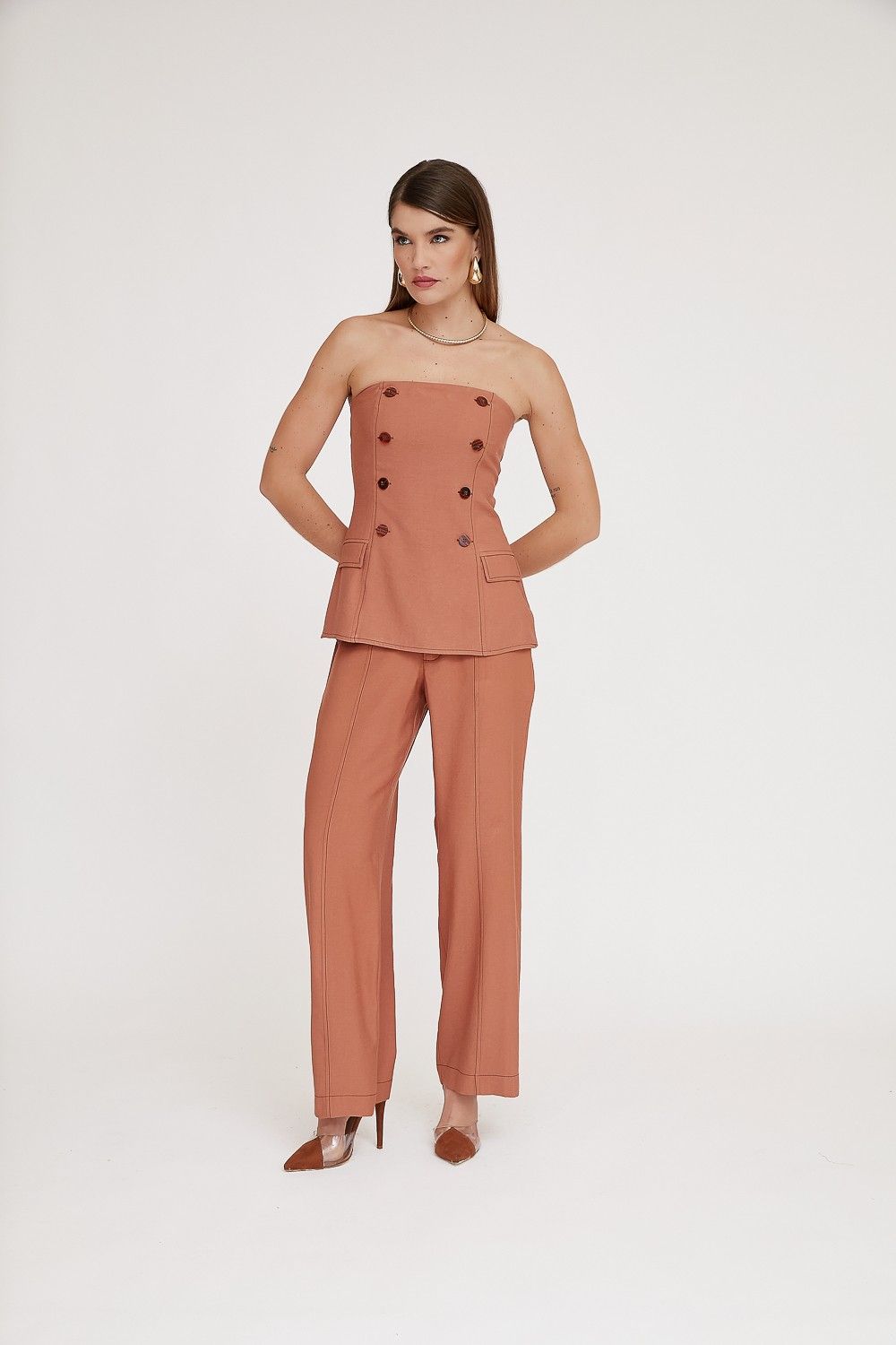 Blusa Alfaiataria Tomara que caia Ulla