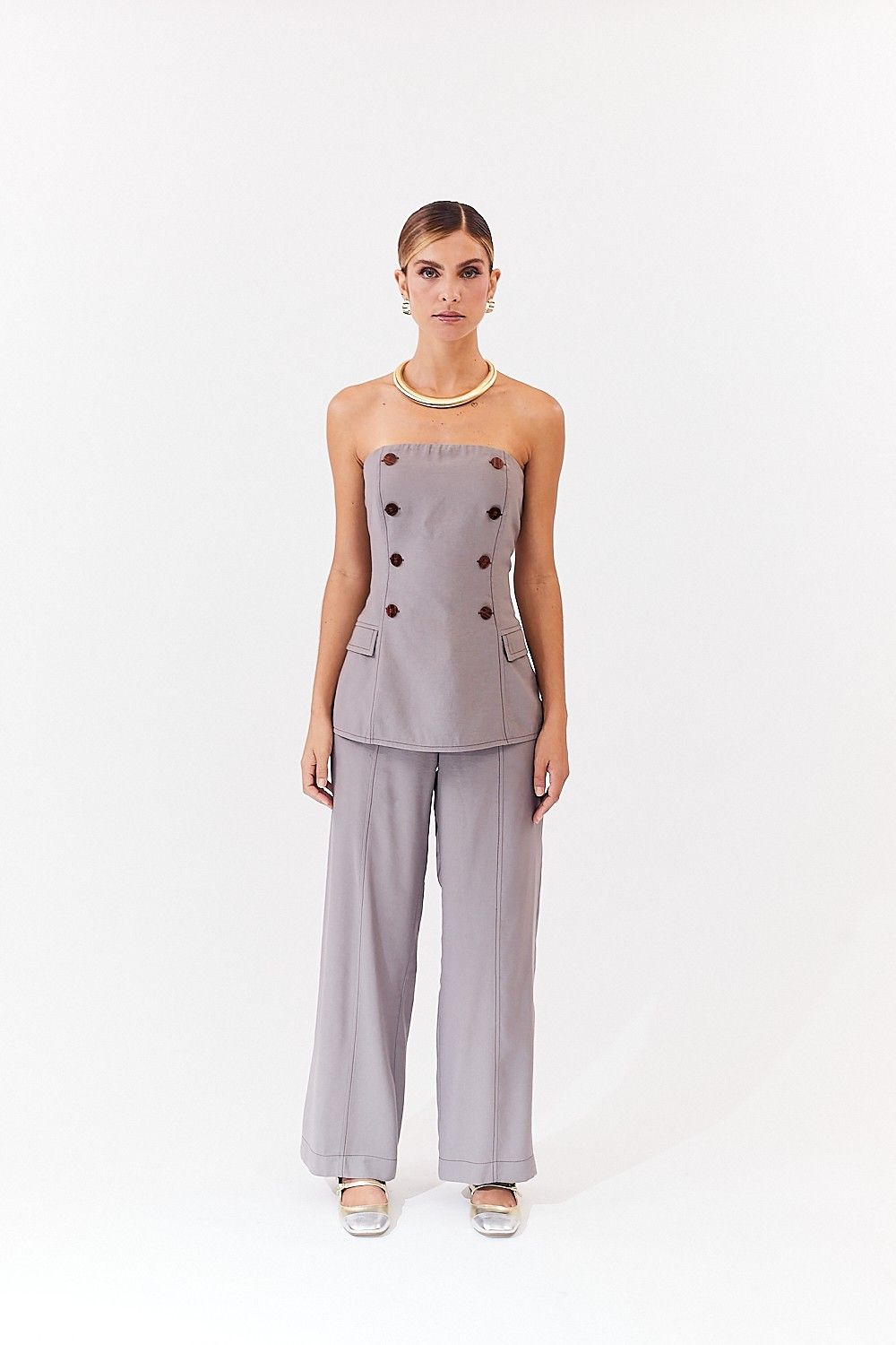 Blusa Alfaiataria Tomara que caia Ulla