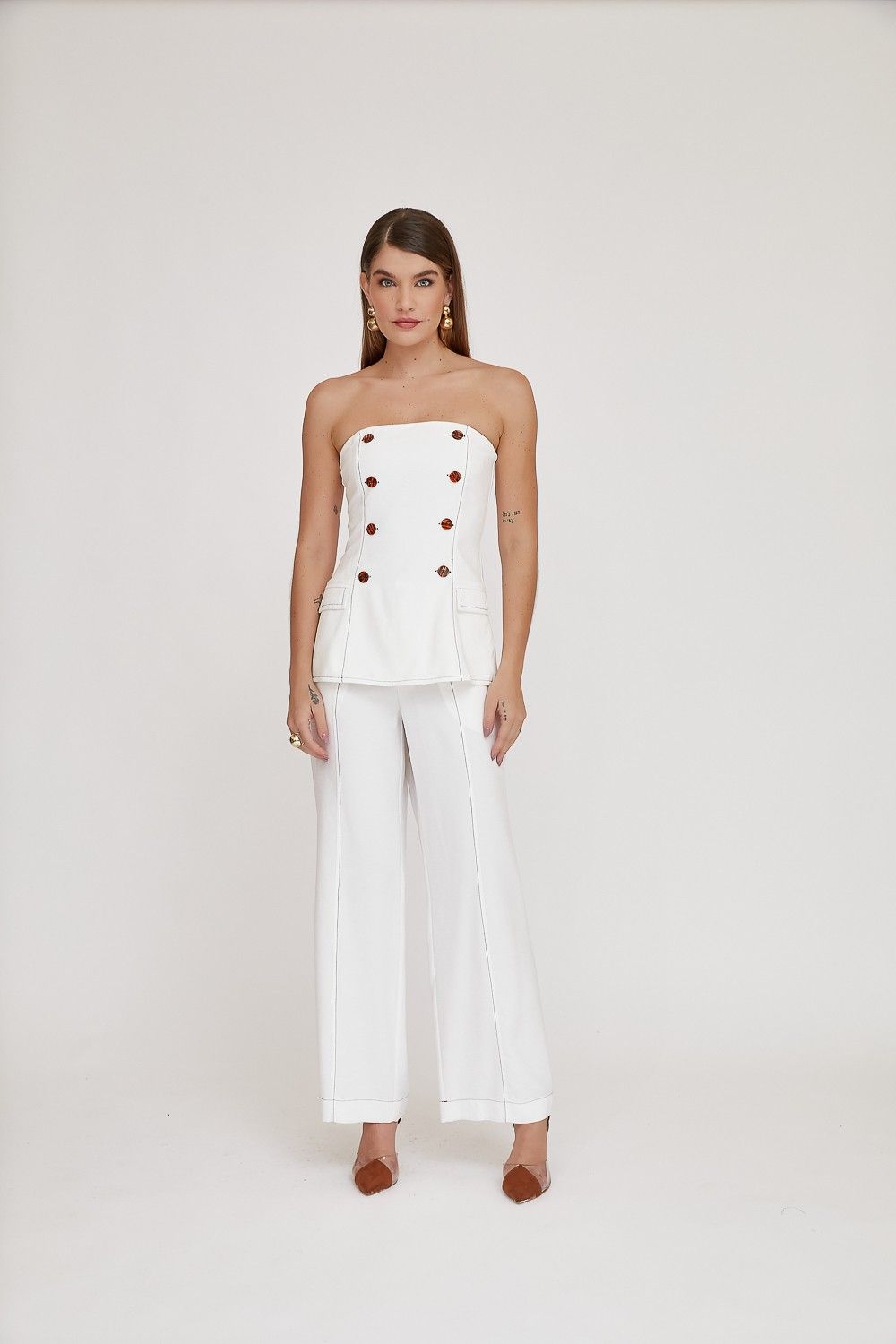 Blusa Alfaiataria Tomara que caia Ulla