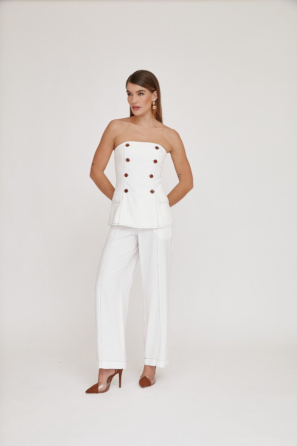 Blusa Alfaiataria Tomara que caia Ulla