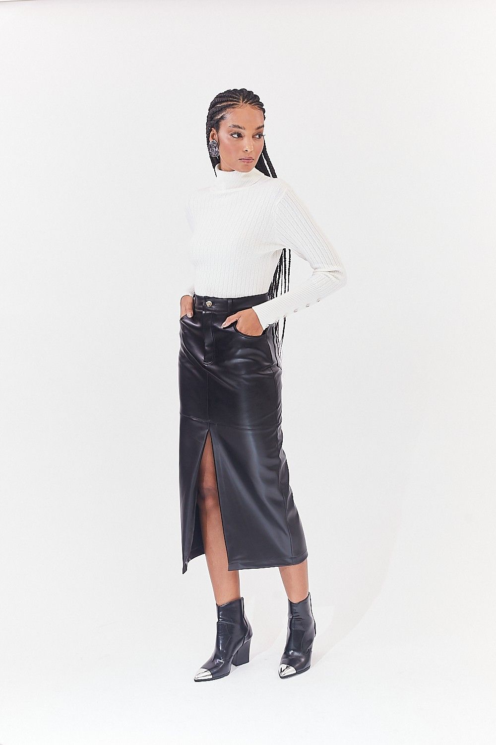Blusa Tricot Gola Alta Isis