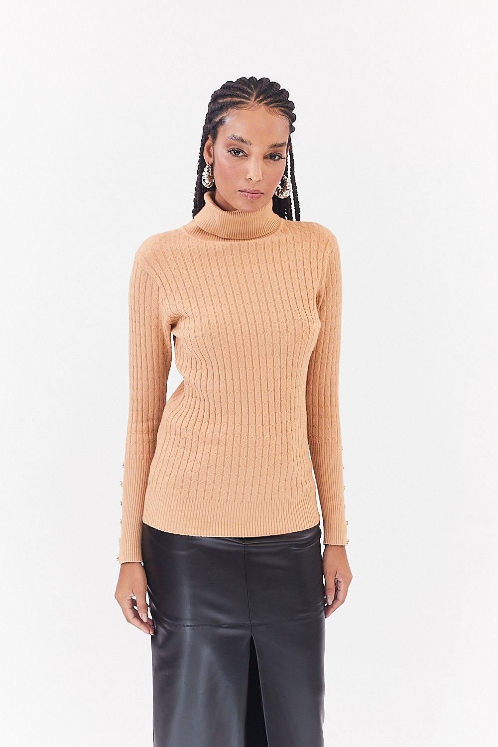Blusa Tricot Gola Alta Isis