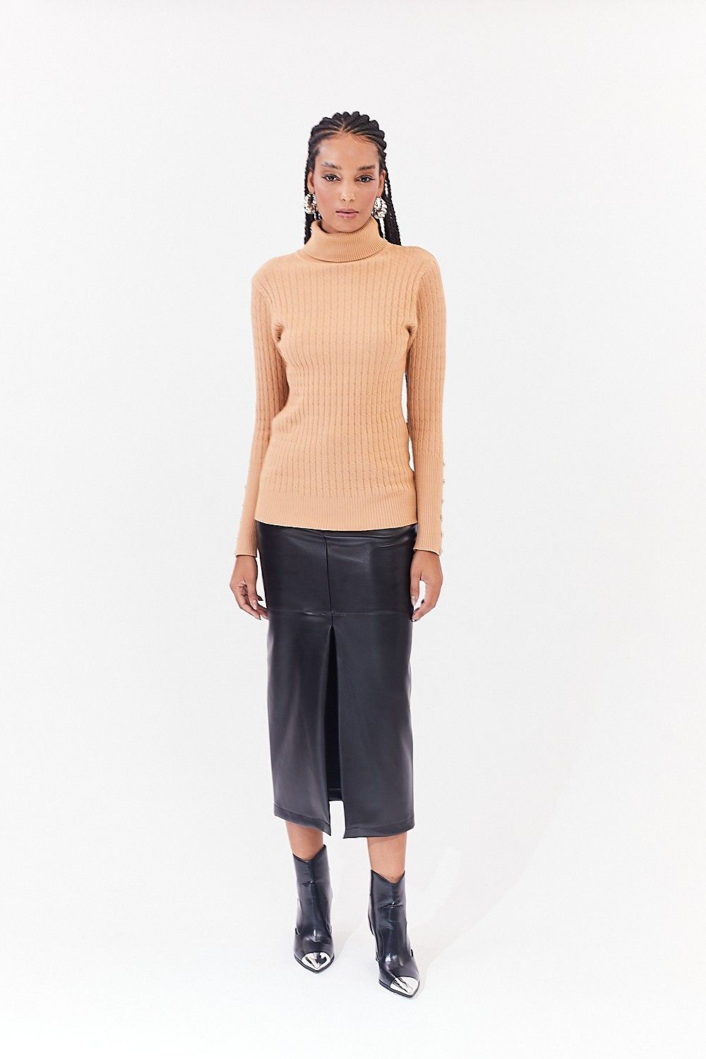 Blusa Tricot Gola Alta Isis