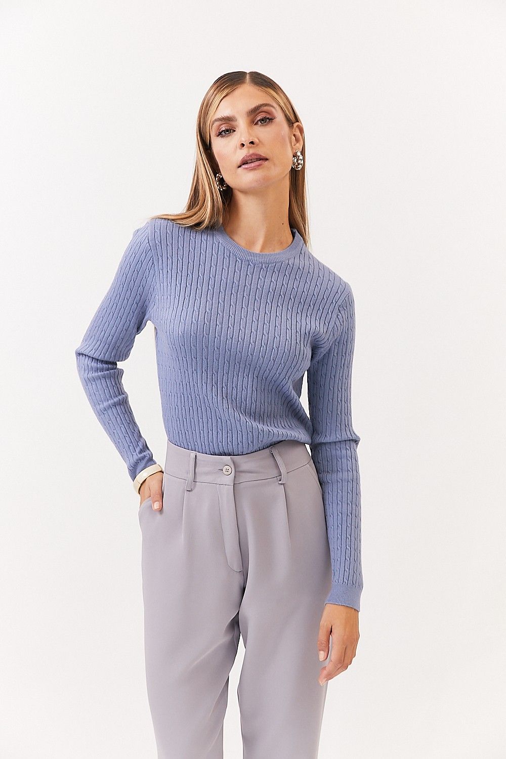 Blusa Tricot Nervuras Luana
