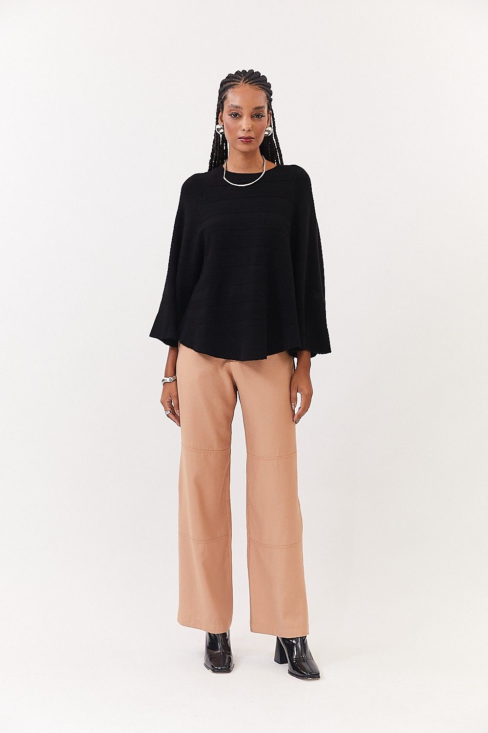 Blusa Poncho Tricot Loren