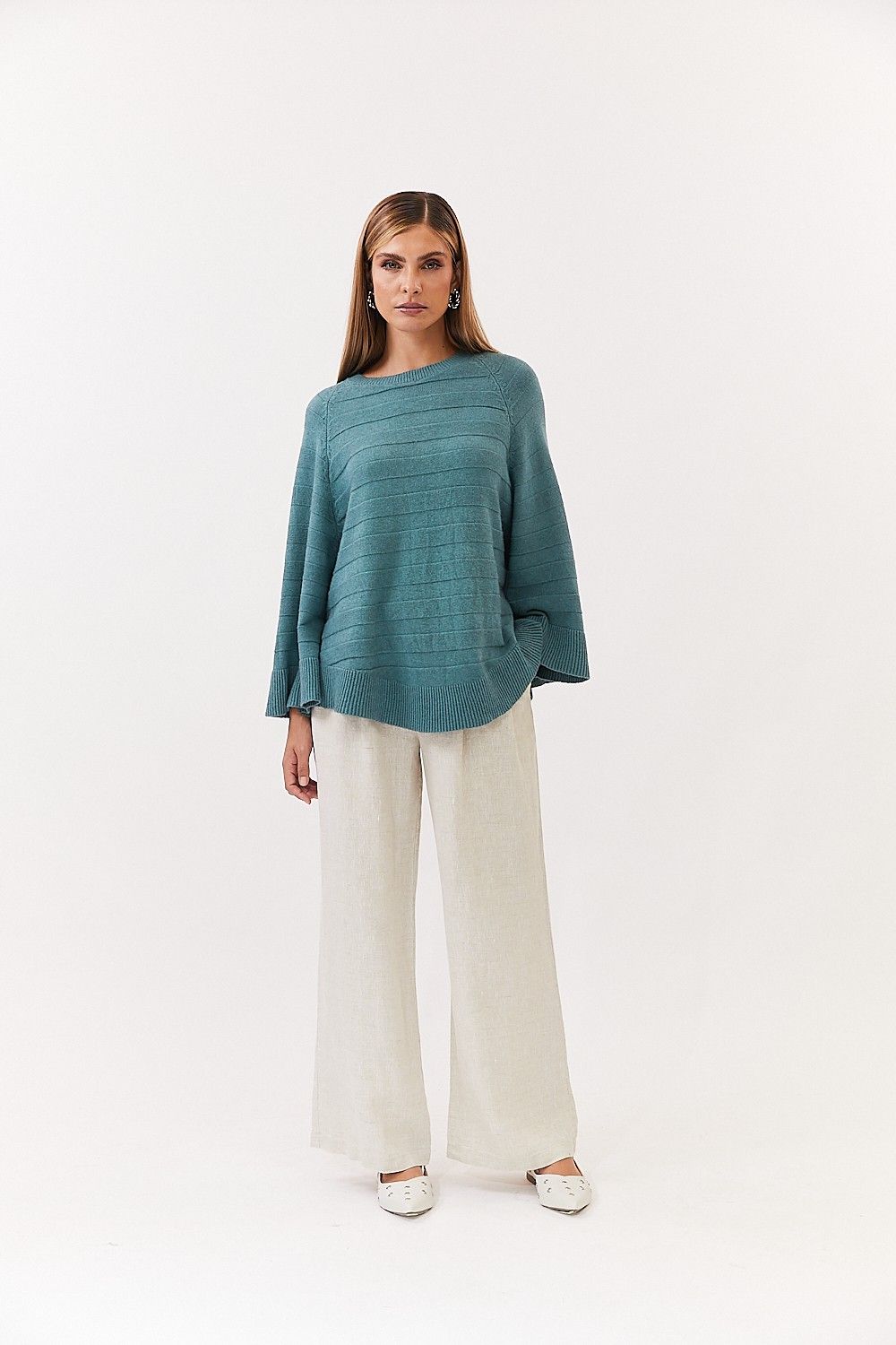 Blusa Poncho Tricot Loren