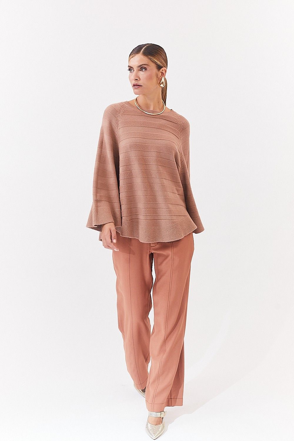 Blusa Poncho Tricot Loren