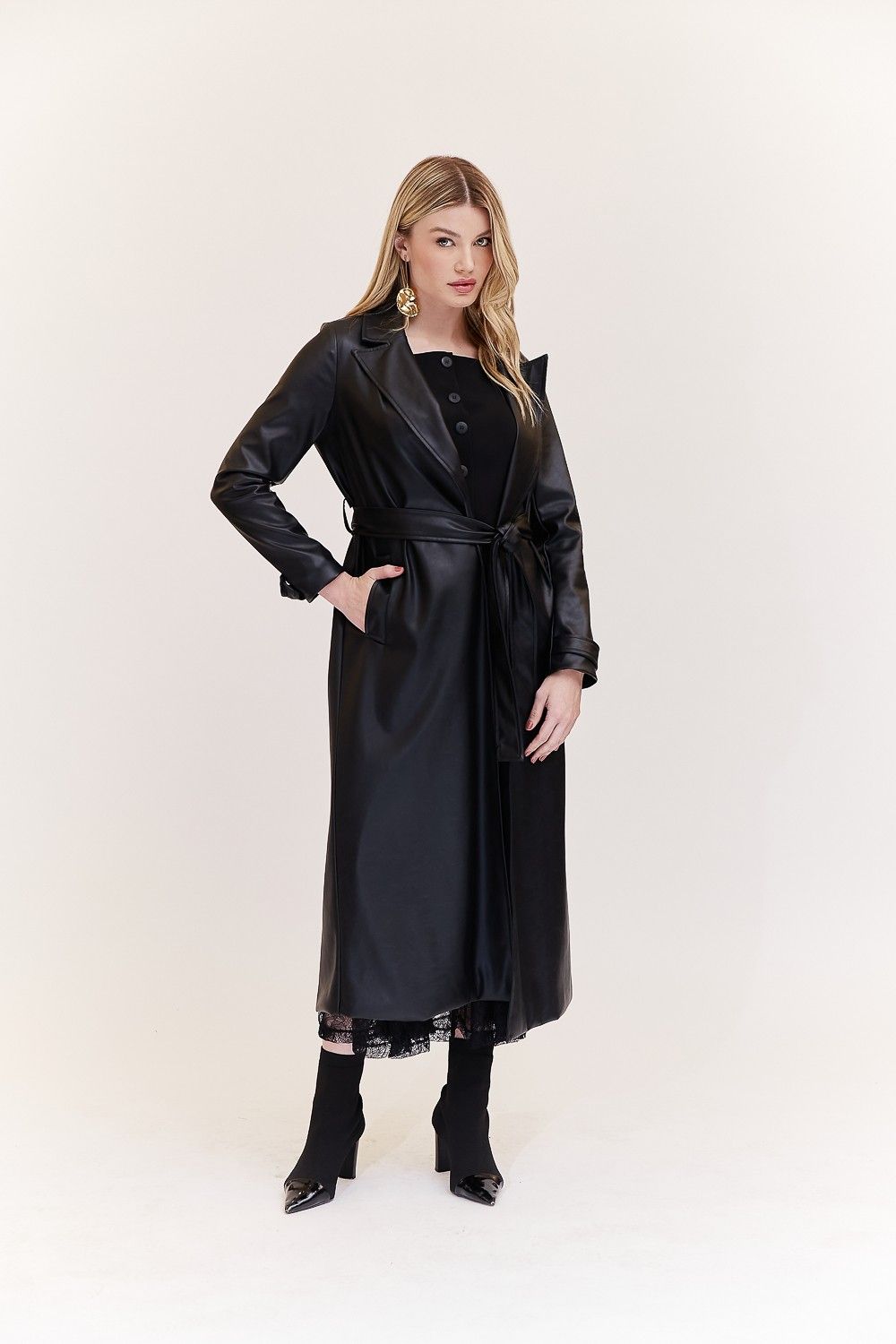 Trench Coat Like Leather Penelope