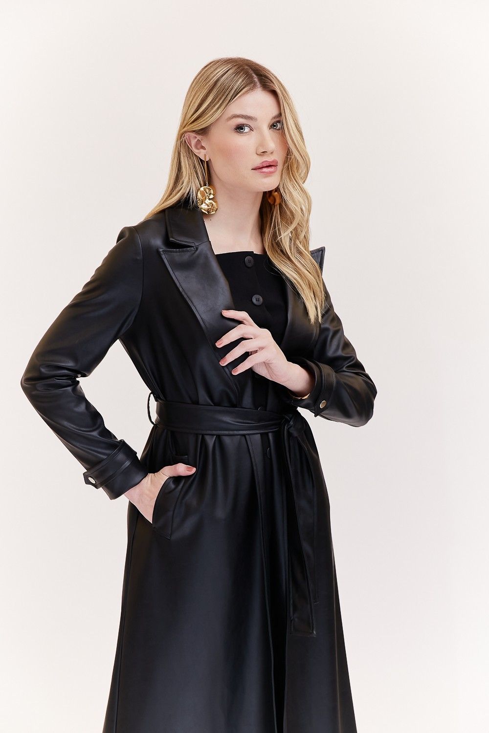 Trench Coat Like Leather Penelope