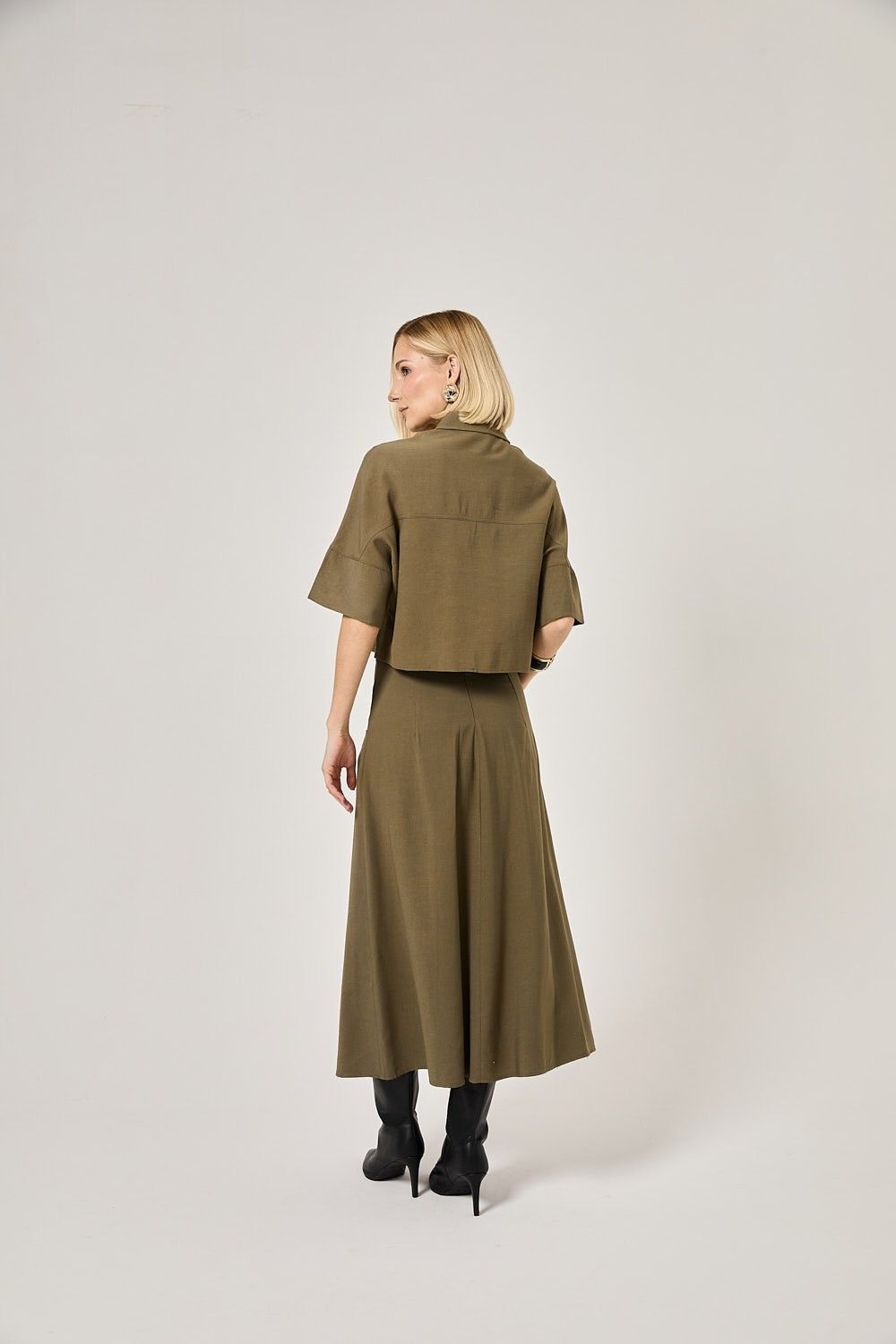 Blusa Cropped Feminina Botões Veronica
