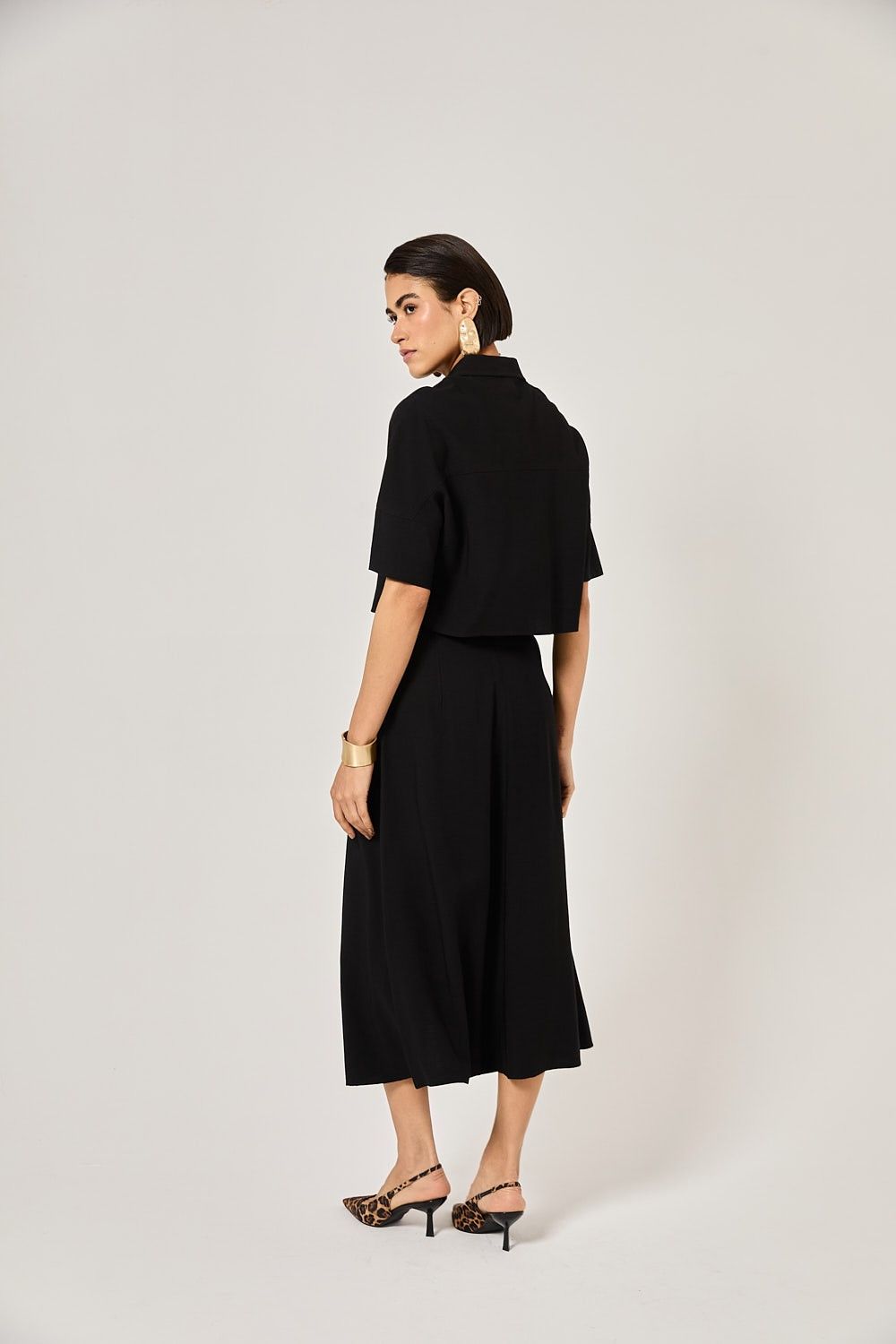 Blusa Cropped Feminina Botões Veronica