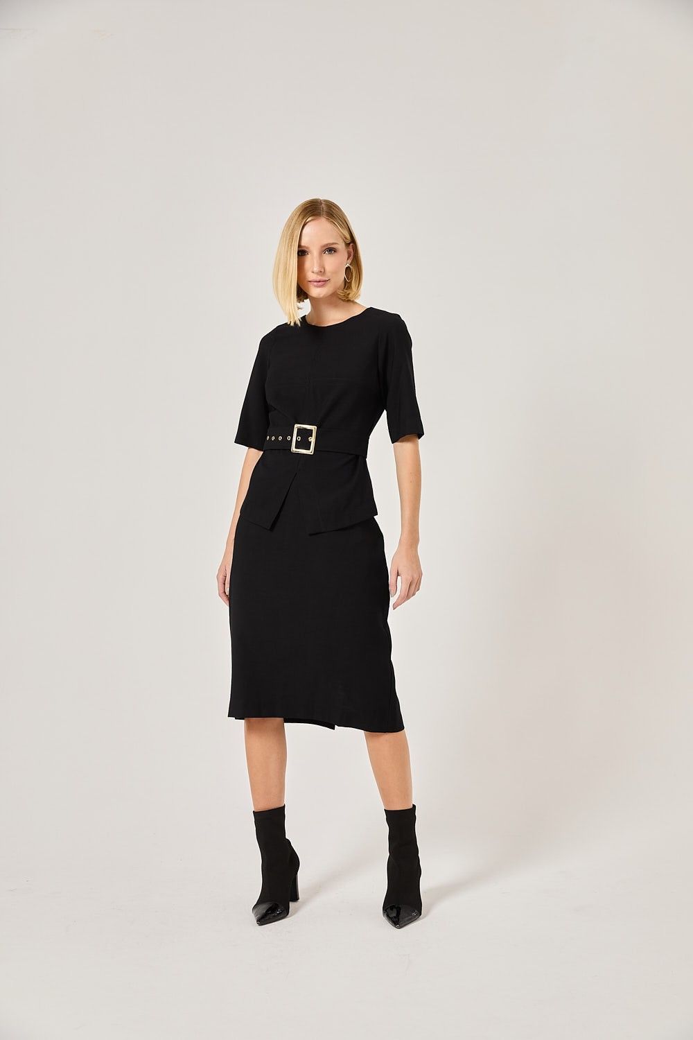 Blusa Feminina Alfaiataria com Cinto Veronica