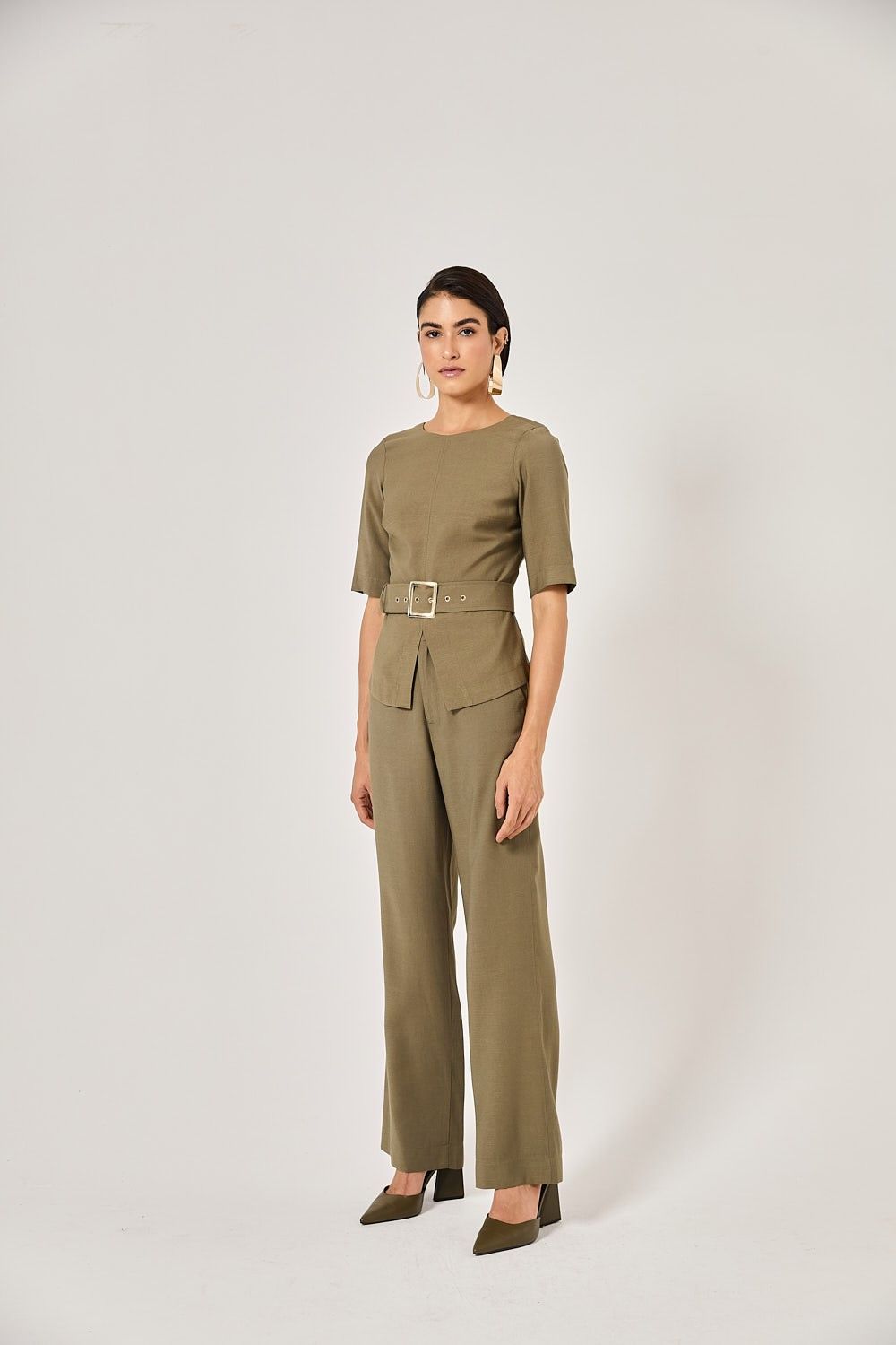 Blusa Feminina Alfaiataria com Cinto Veronica
