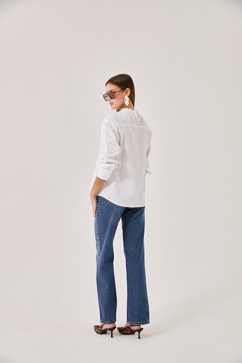 Camisa Feminina Tricoline Detalhes Andressa
