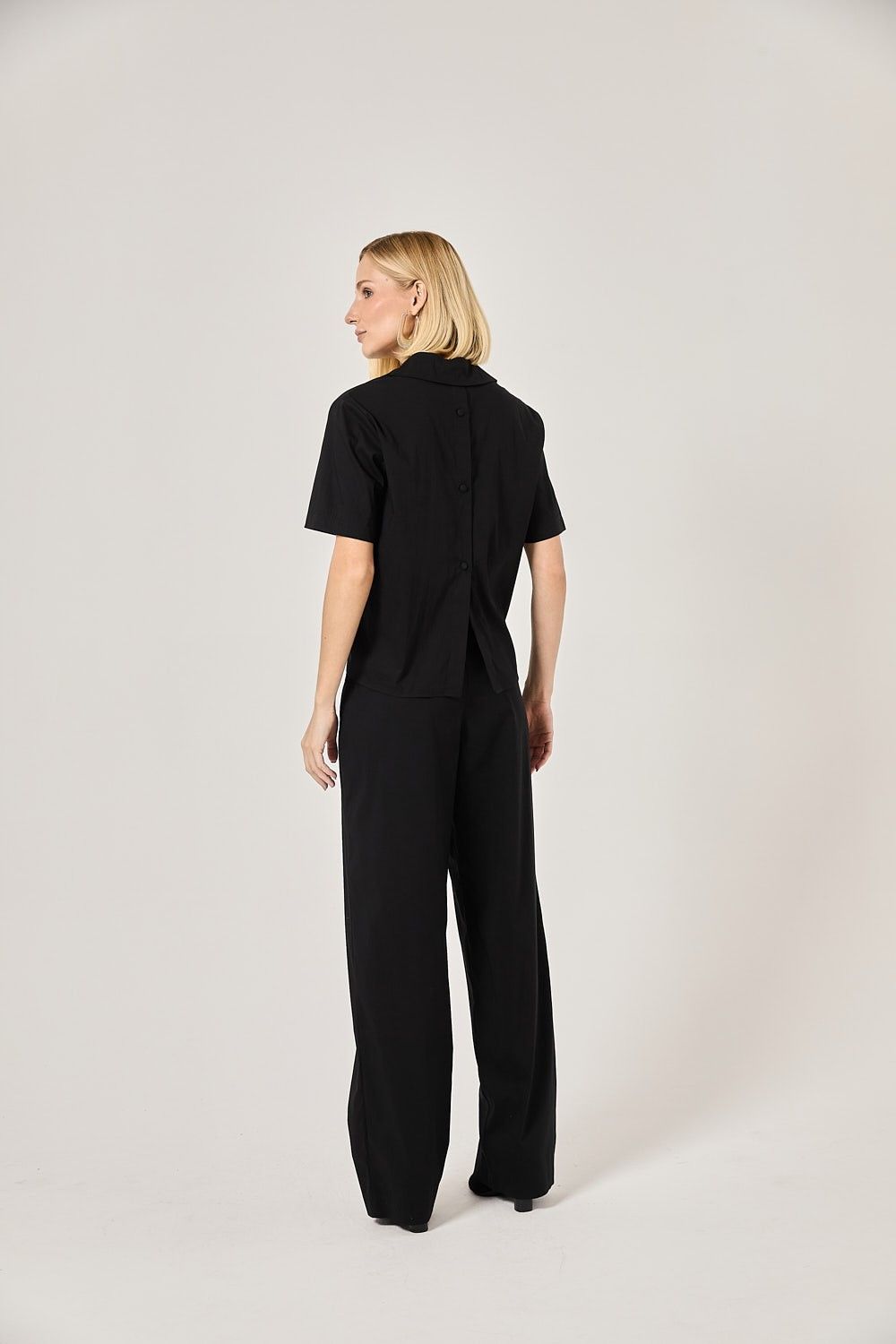Camisa Feminina Manga Curta Tricoline Lily