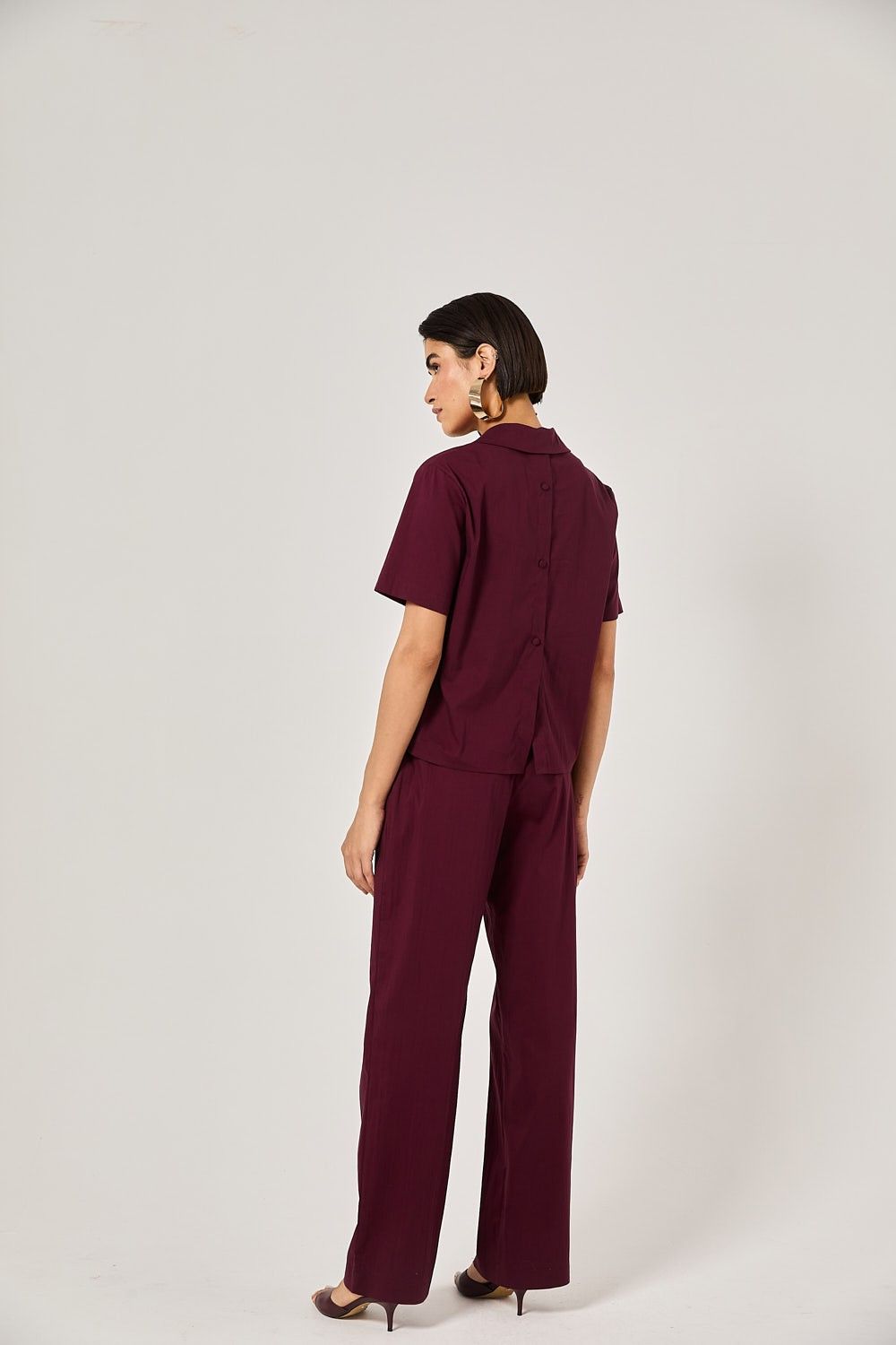 Camisa Feminina Manga Curta Tricoline Lily