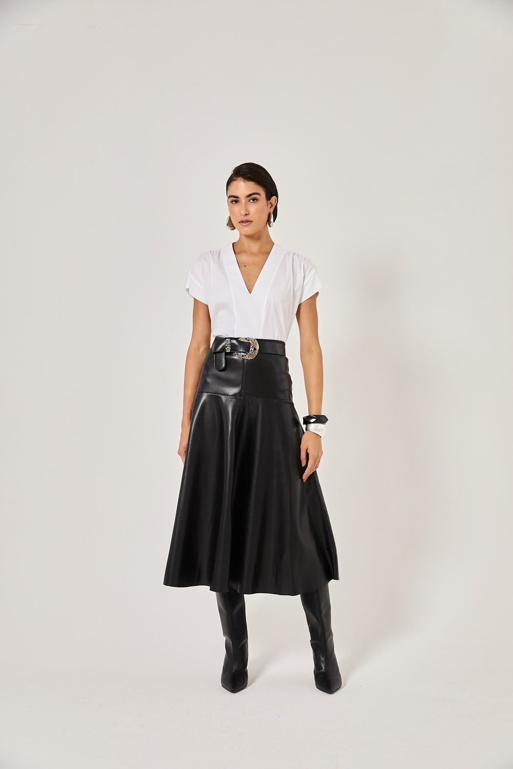 Blusa Feminina Tricoline Franzido Mônaco