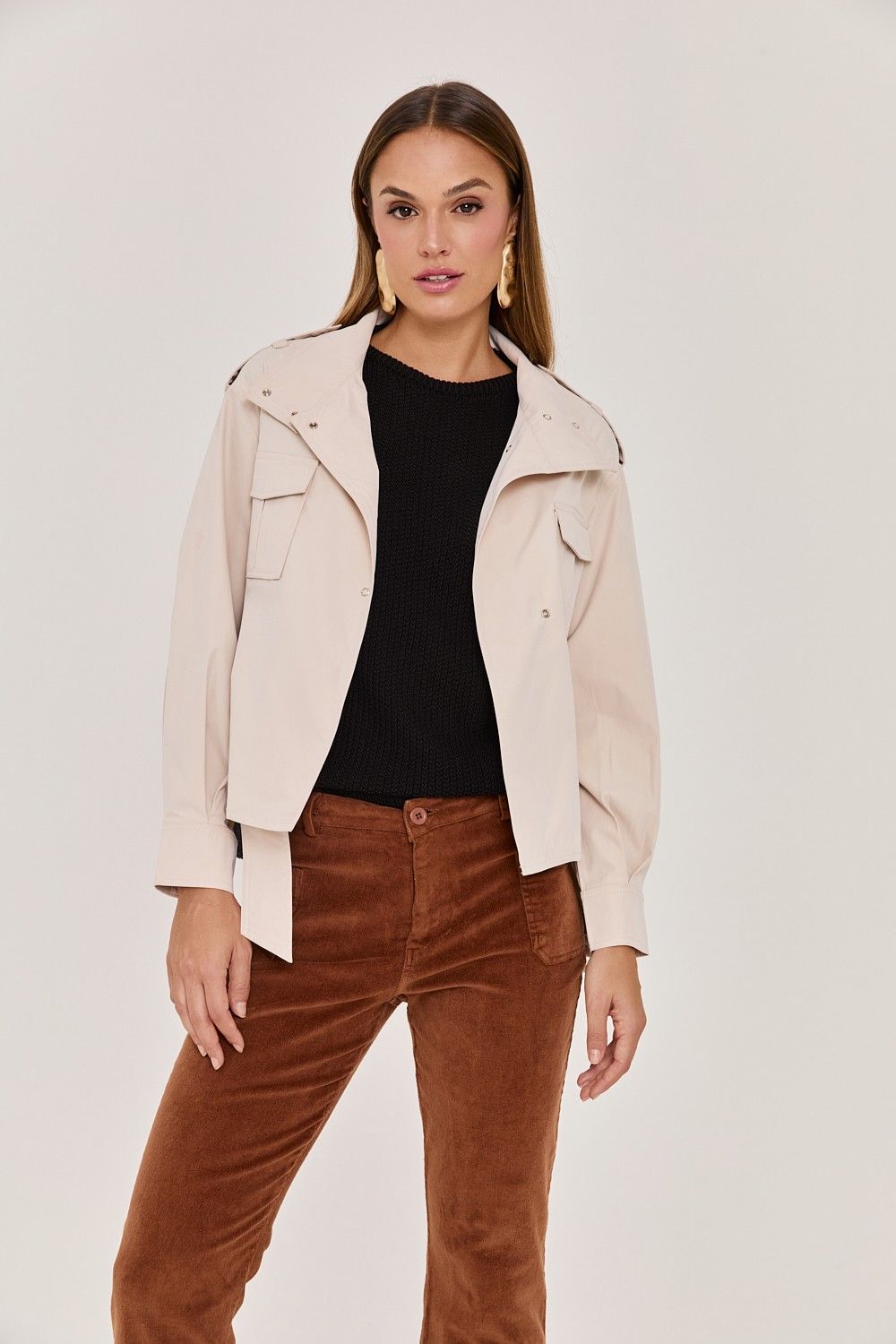 Jaqueta Feminina Trench com Cinto Lure