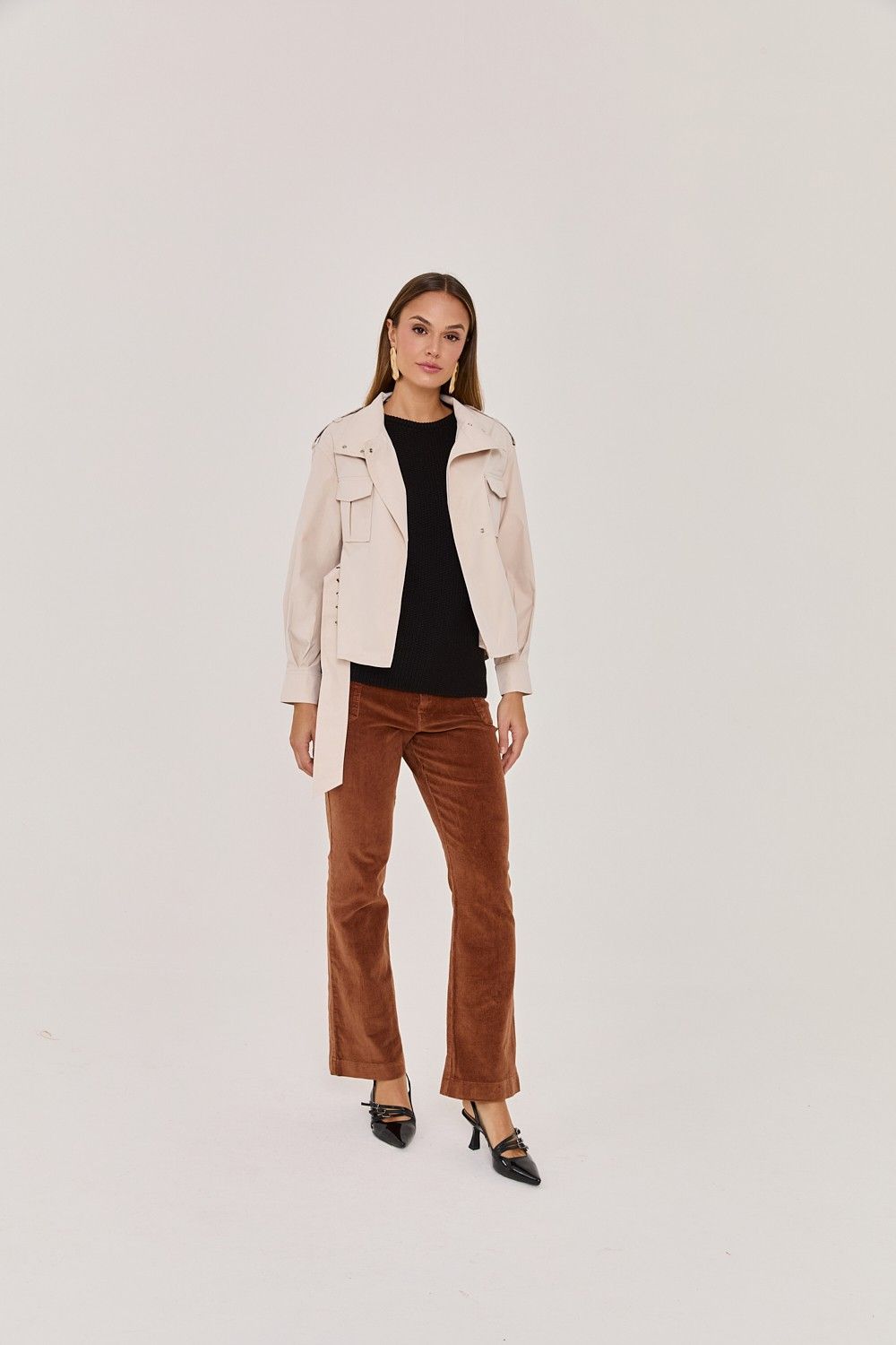 Jaqueta Feminina Trench com Cinto Lure