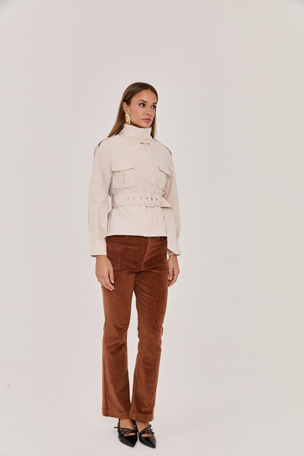 Jaqueta Feminina Trench com Cinto Lure