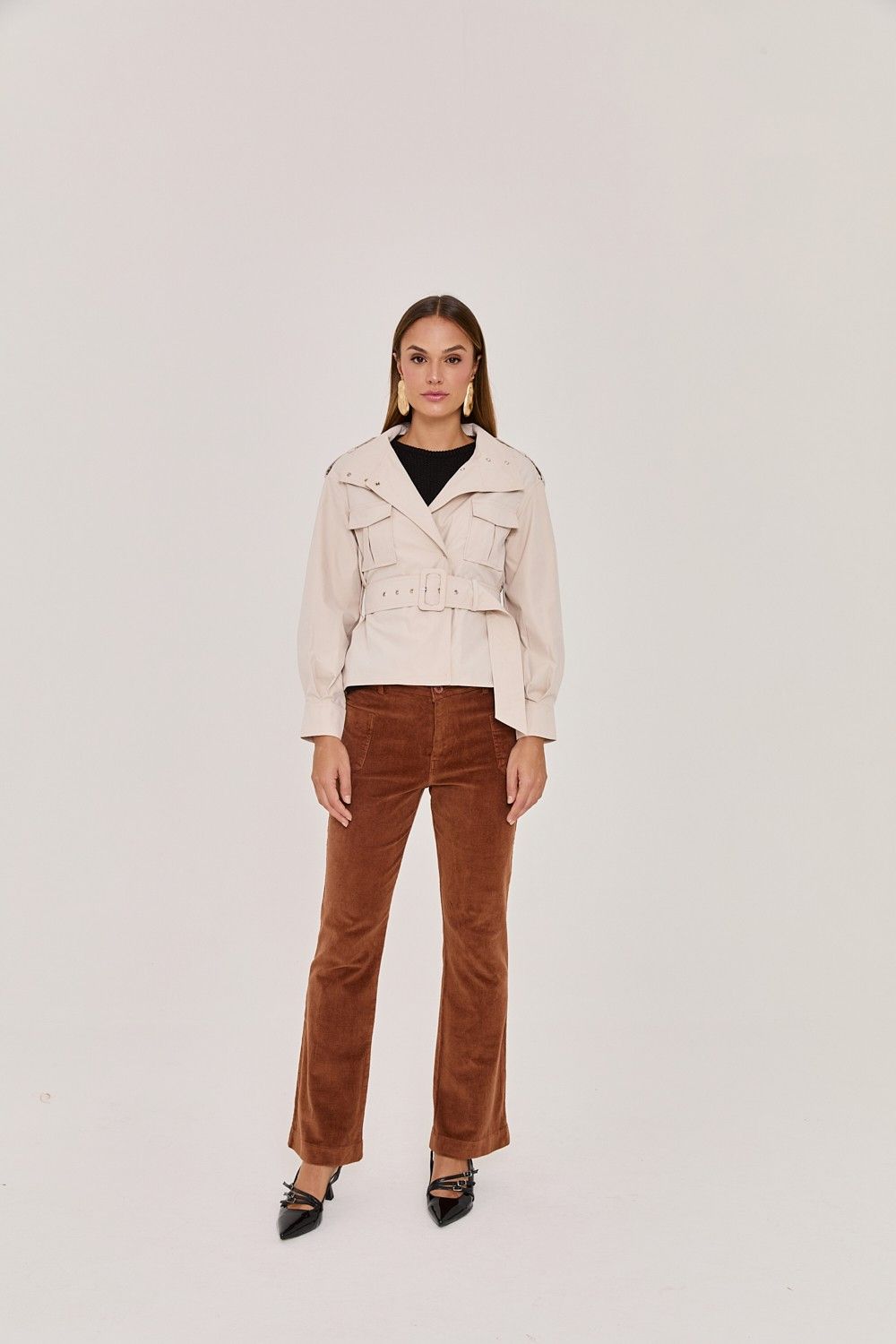 Jaqueta Feminina Trench com Cinto Lure