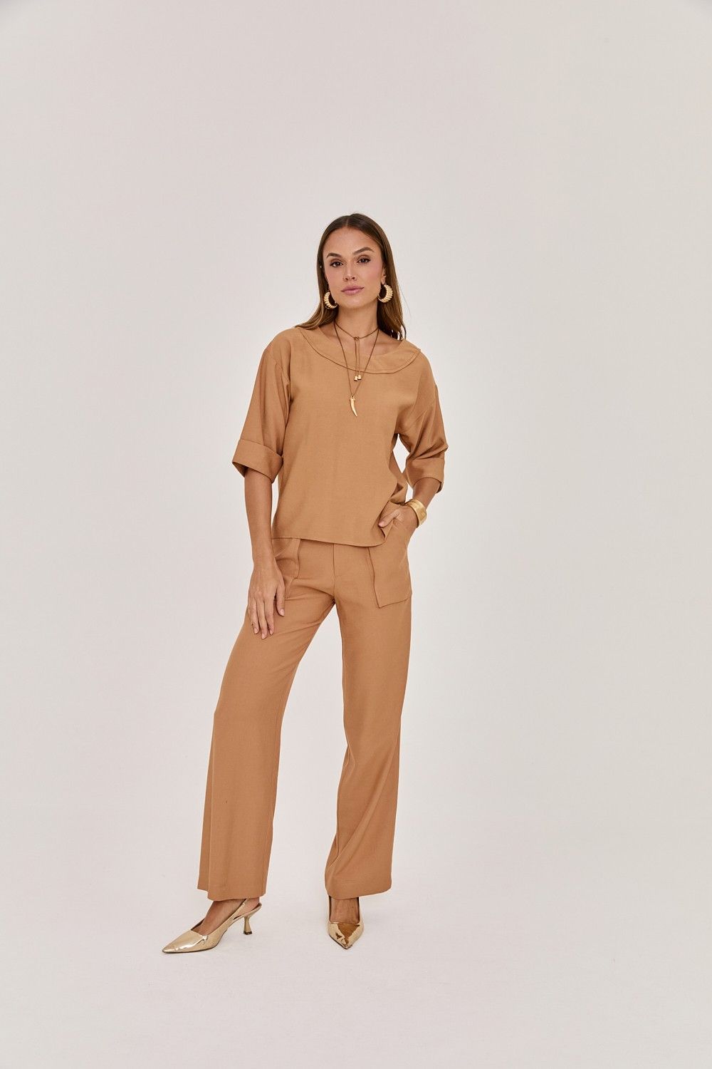 Blusa Feminina Decote Redondo Audrey