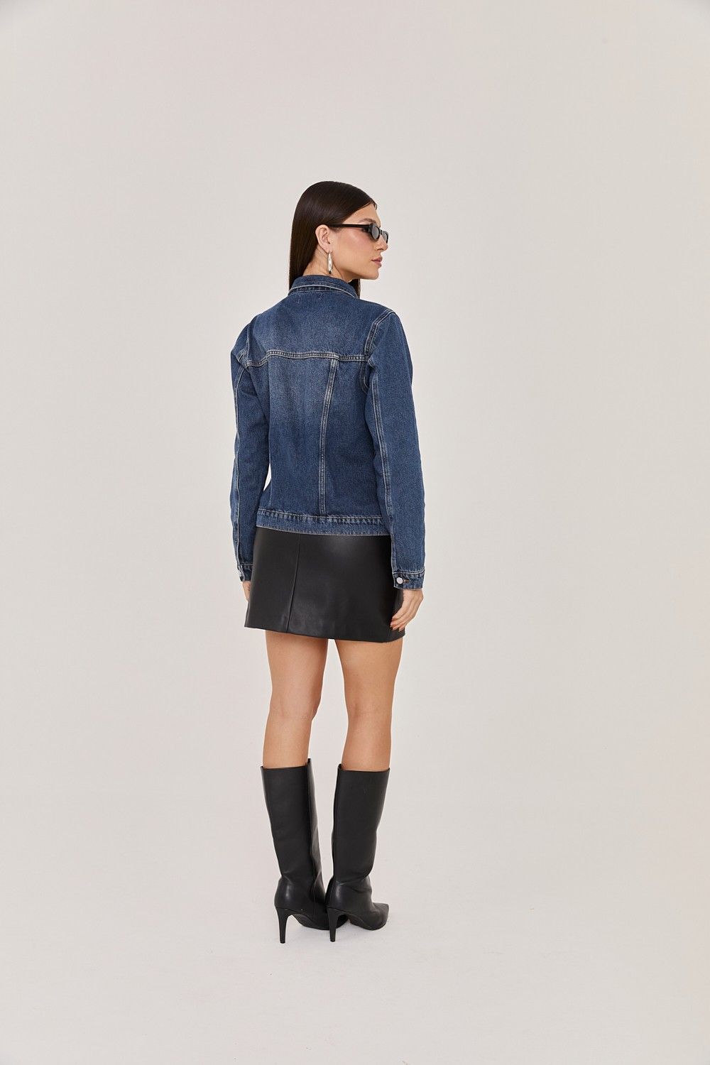 Jaqueta Jeans Pespontos Lina