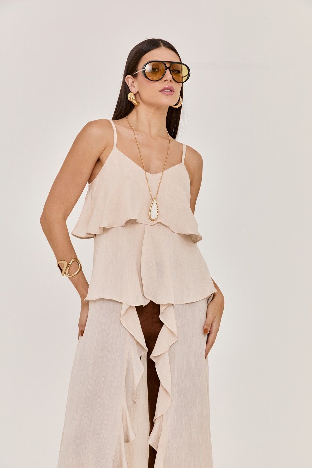 Blusa Feminina Alças e Bababos Lorraine
