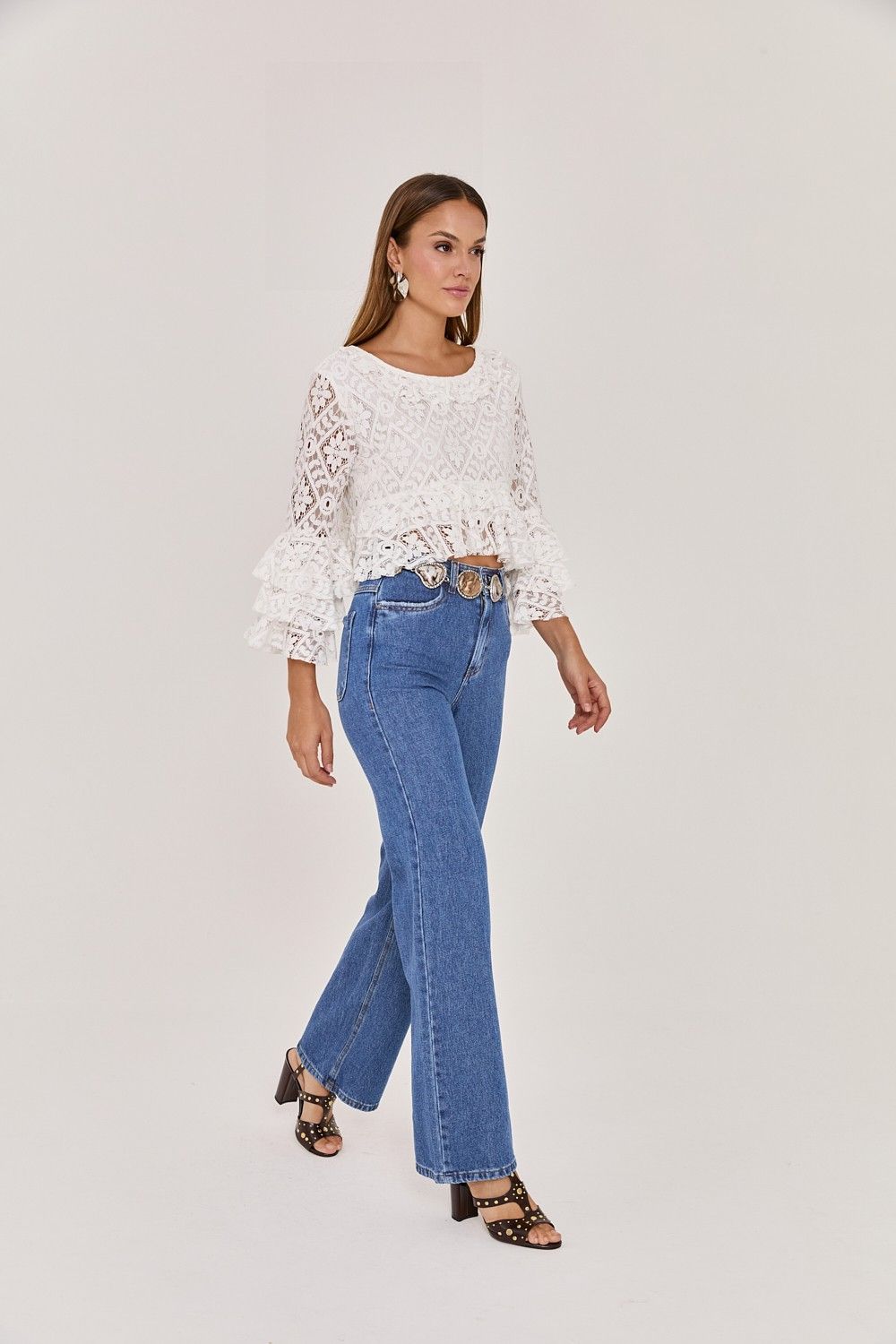 Calça Jeans Wide Leg Charlotte