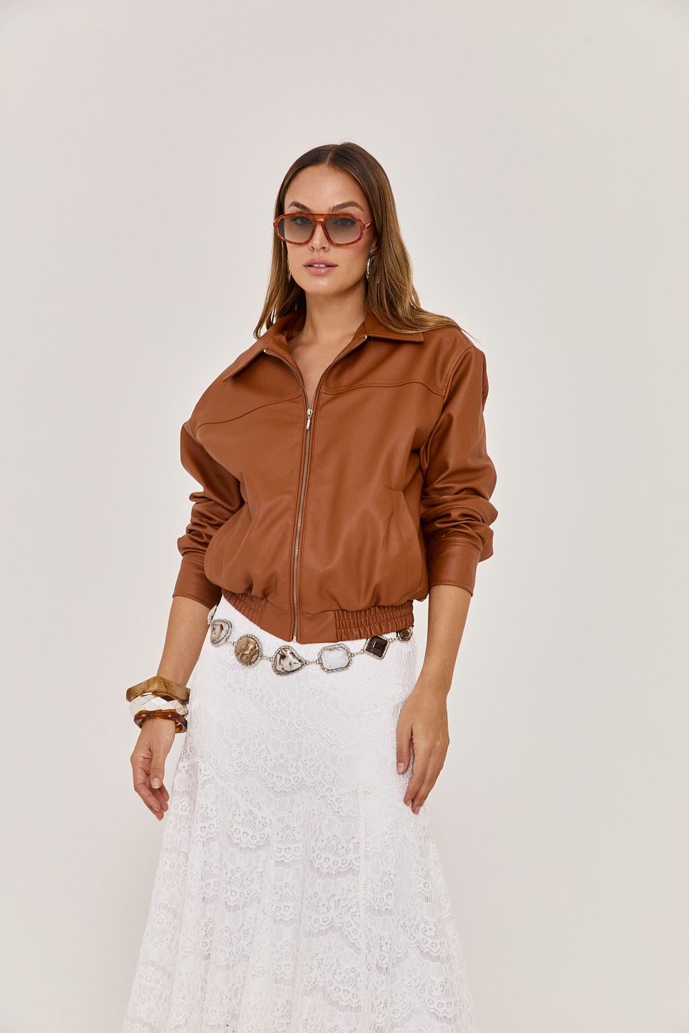 Jaqueta Feminina Like Leather Helena