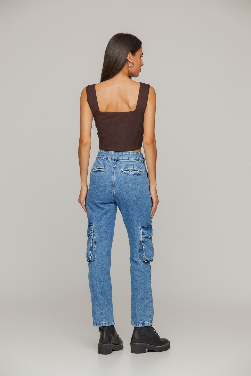 Calça Feminina Blooklyn Cargo Jeans