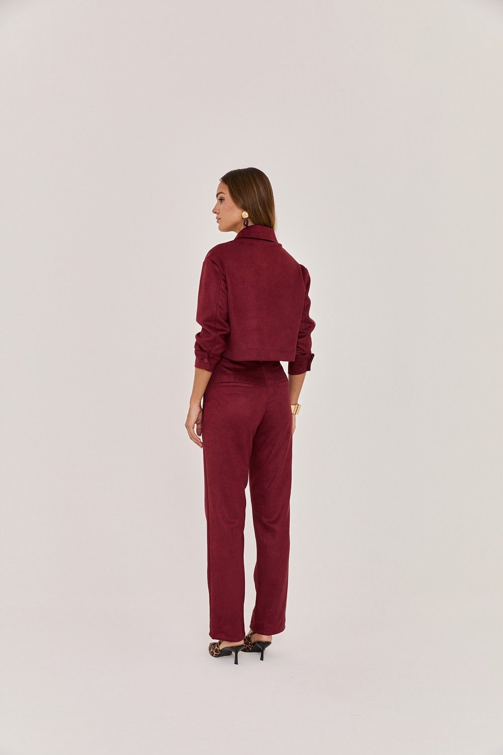  Jaqueta Feminina Malha Suede Romana